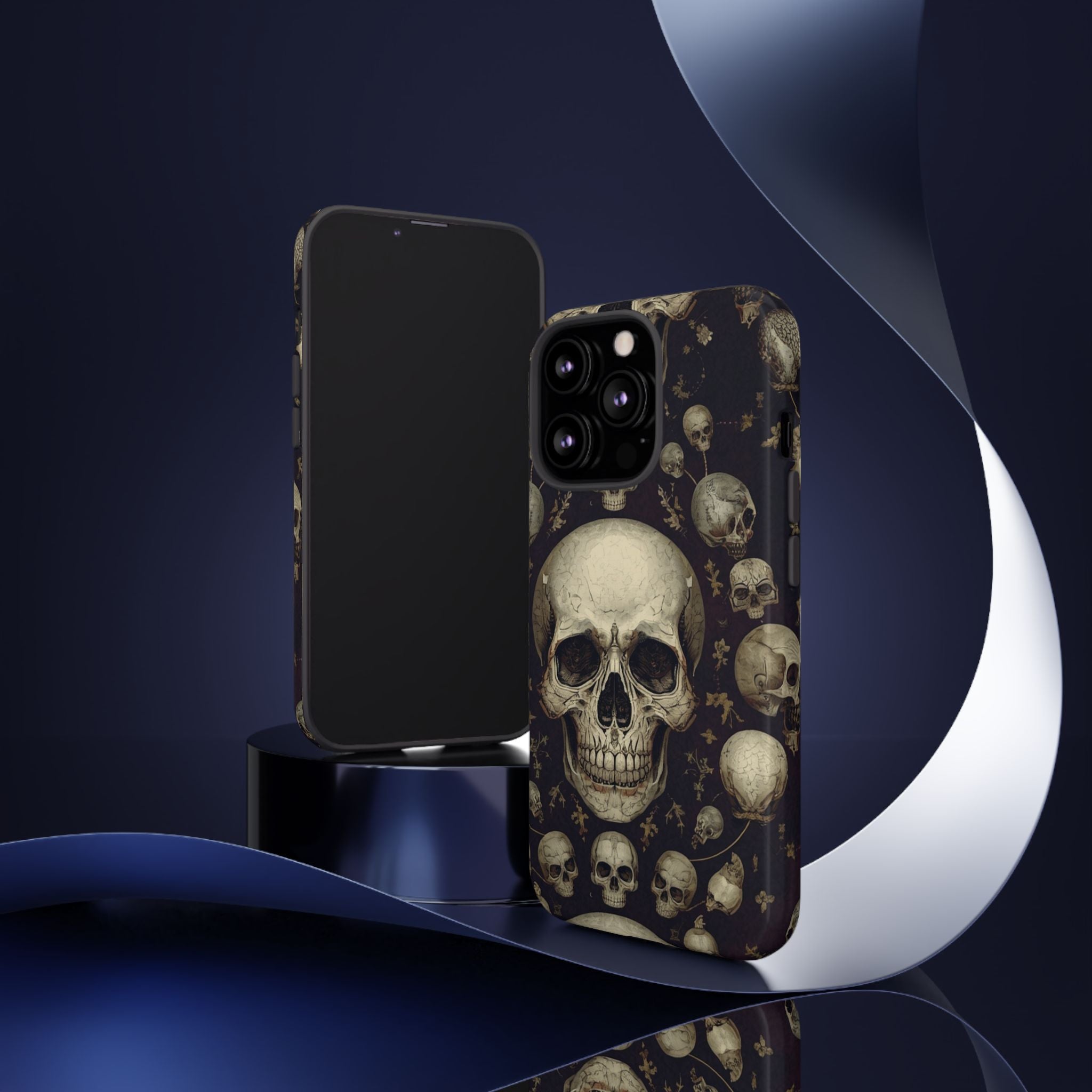 Skull Pattern Phone Case — Gothic Vintage Skull Design for iPhone