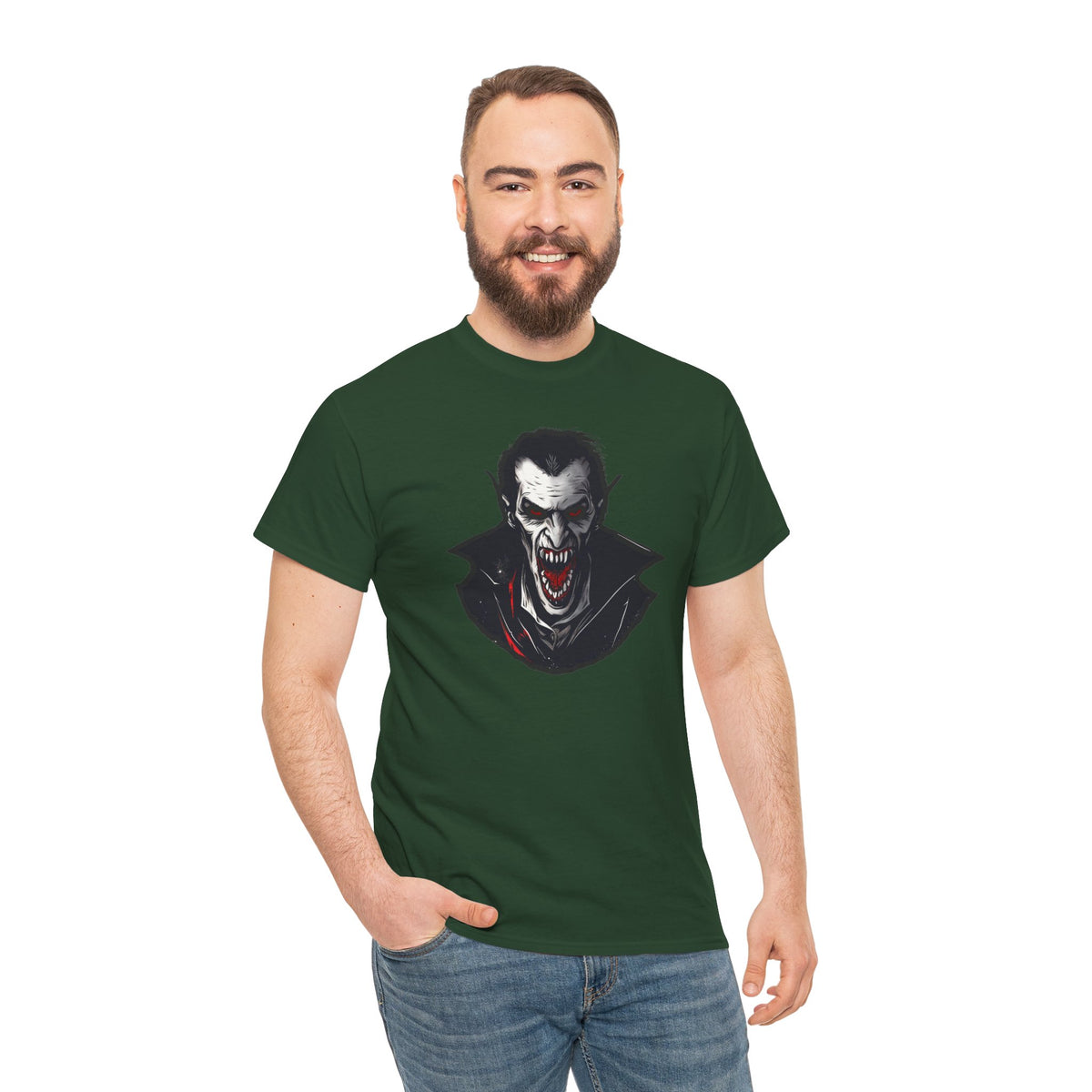 Snarling Vampire Graphic Tee - Scary Vampire T-Shirt