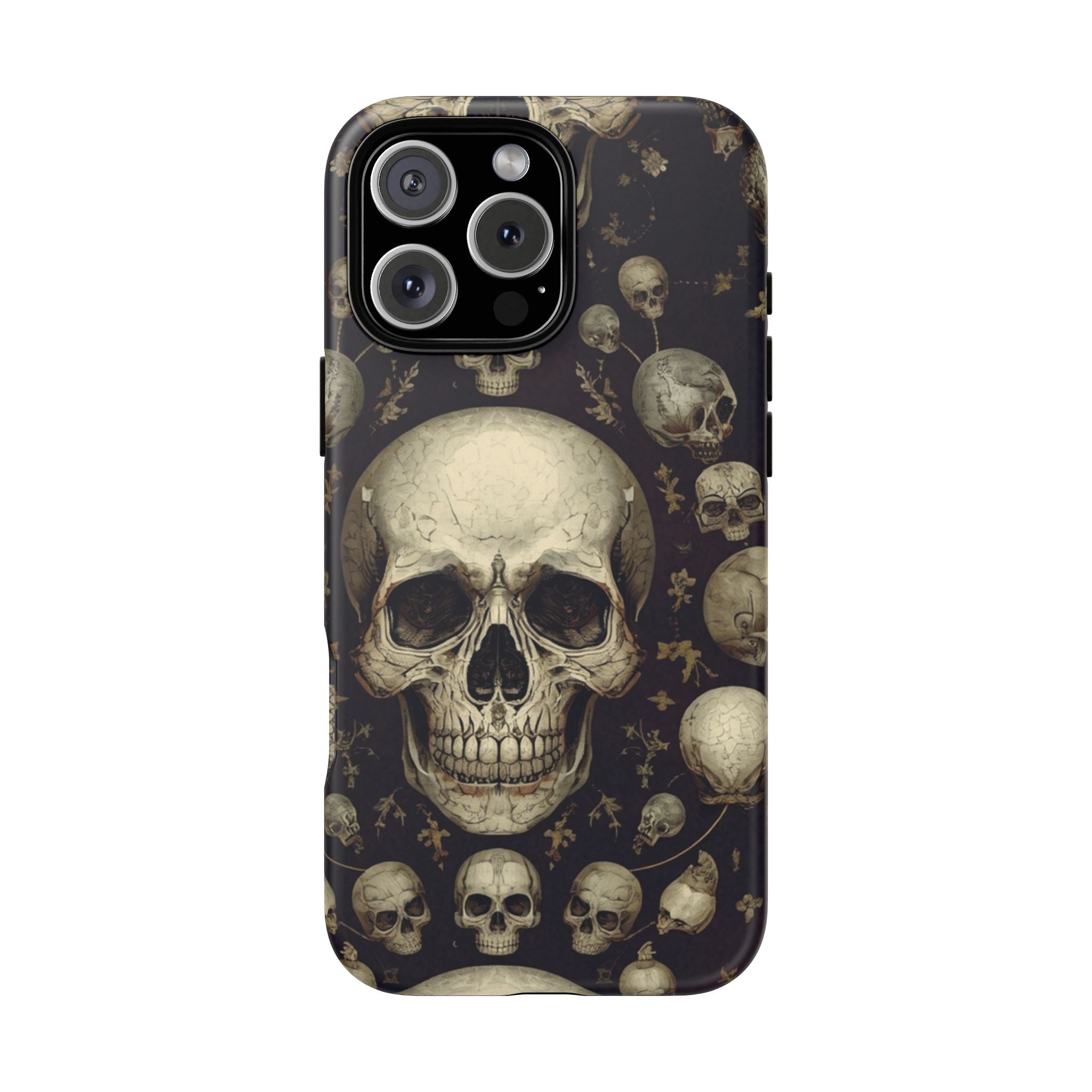 Skull Pattern Phone Case — Gothic Vintage Skull Design for iPhone