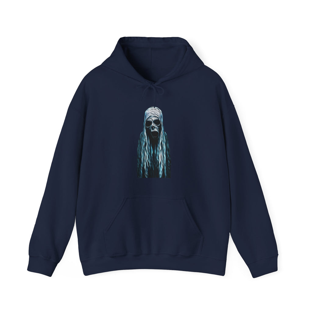Screaming Ghoul Hoodie – Blue Haunting Portrait Hooded Sweatshirt