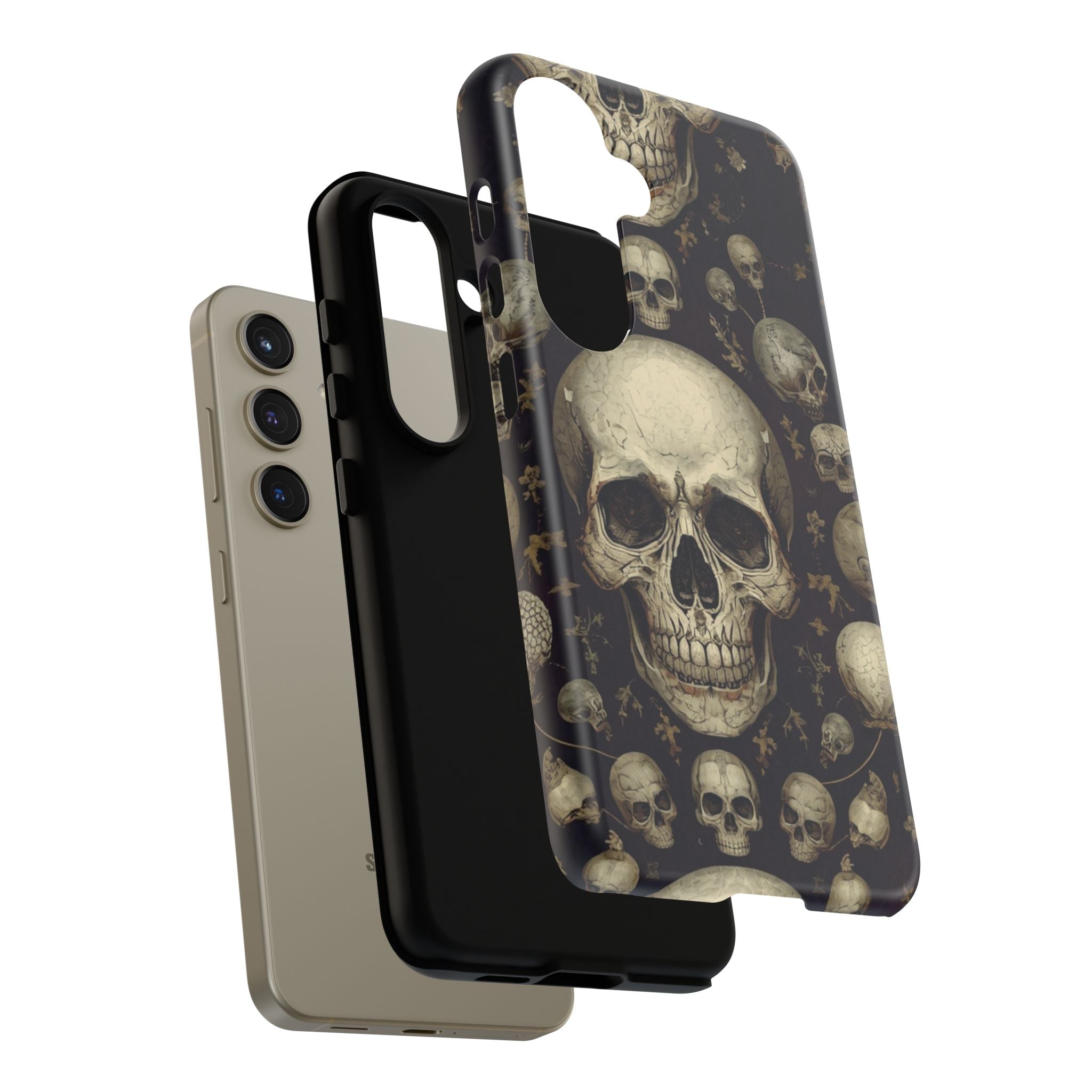 Skull Pattern Phone Case — Gothic Vintage Skull Design for iPhone