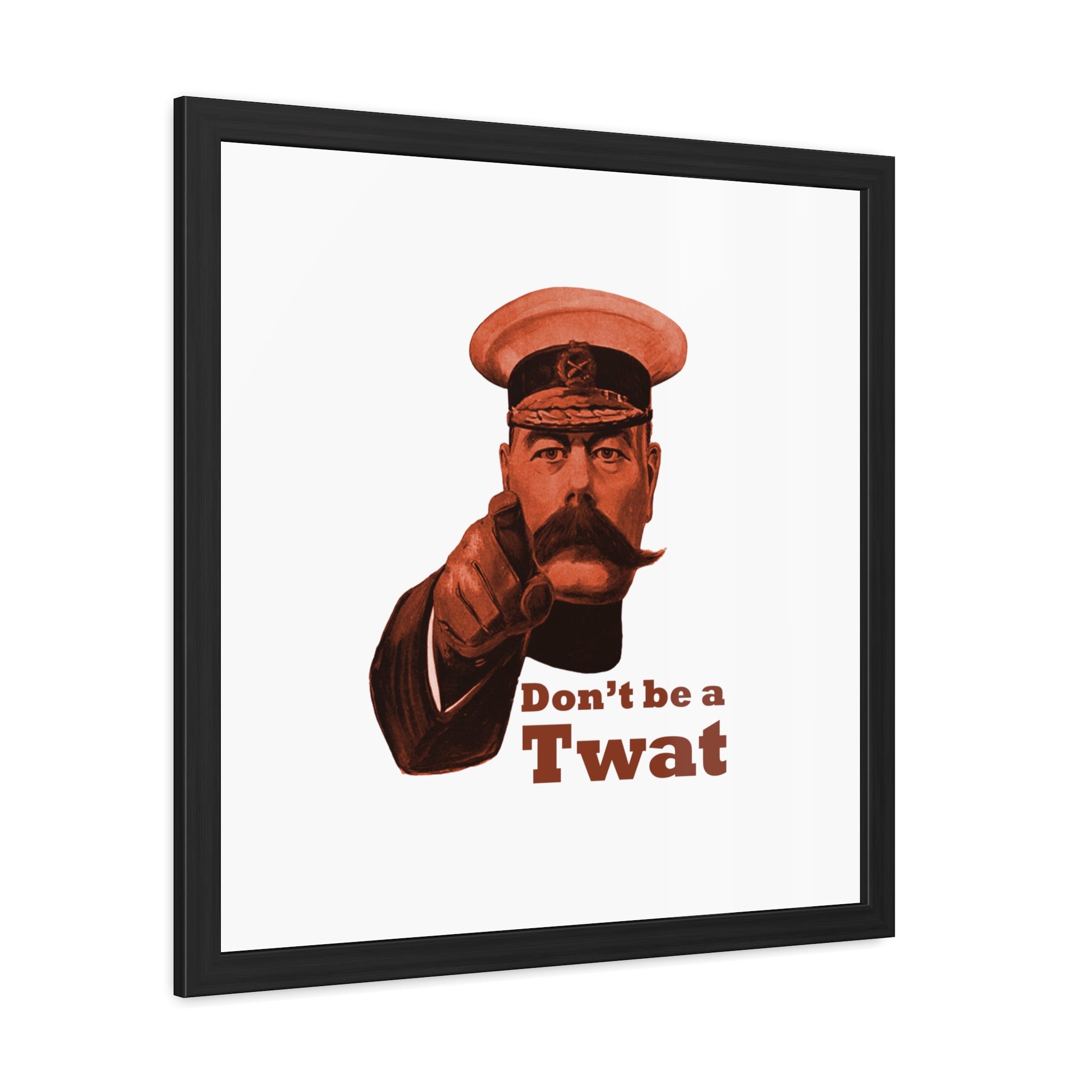 Framed Poster - Vintage 'Don't be a Twat' Humorous Wall Art