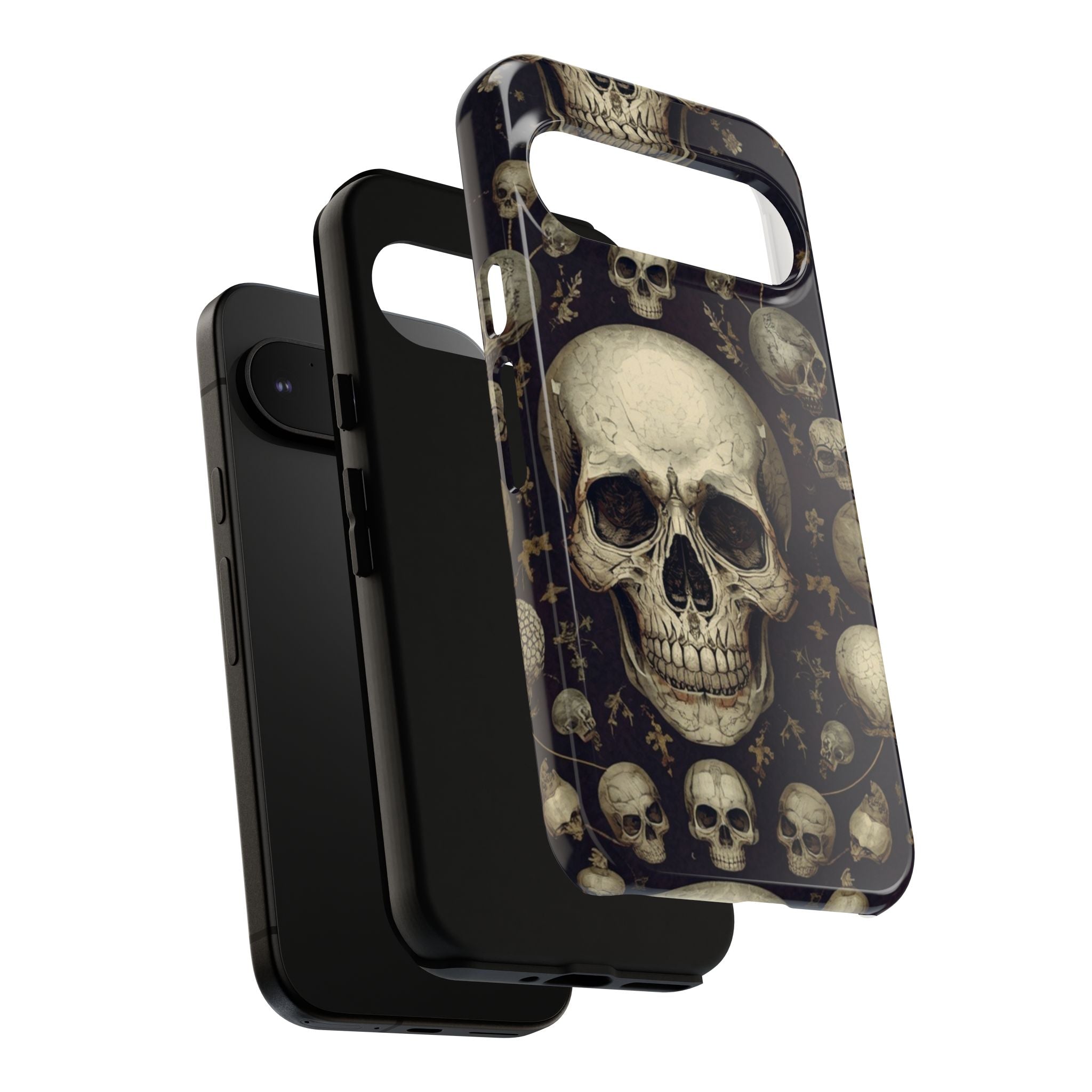 Skull Pattern Phone Case — Gothic Vintage Skull Design for iPhone