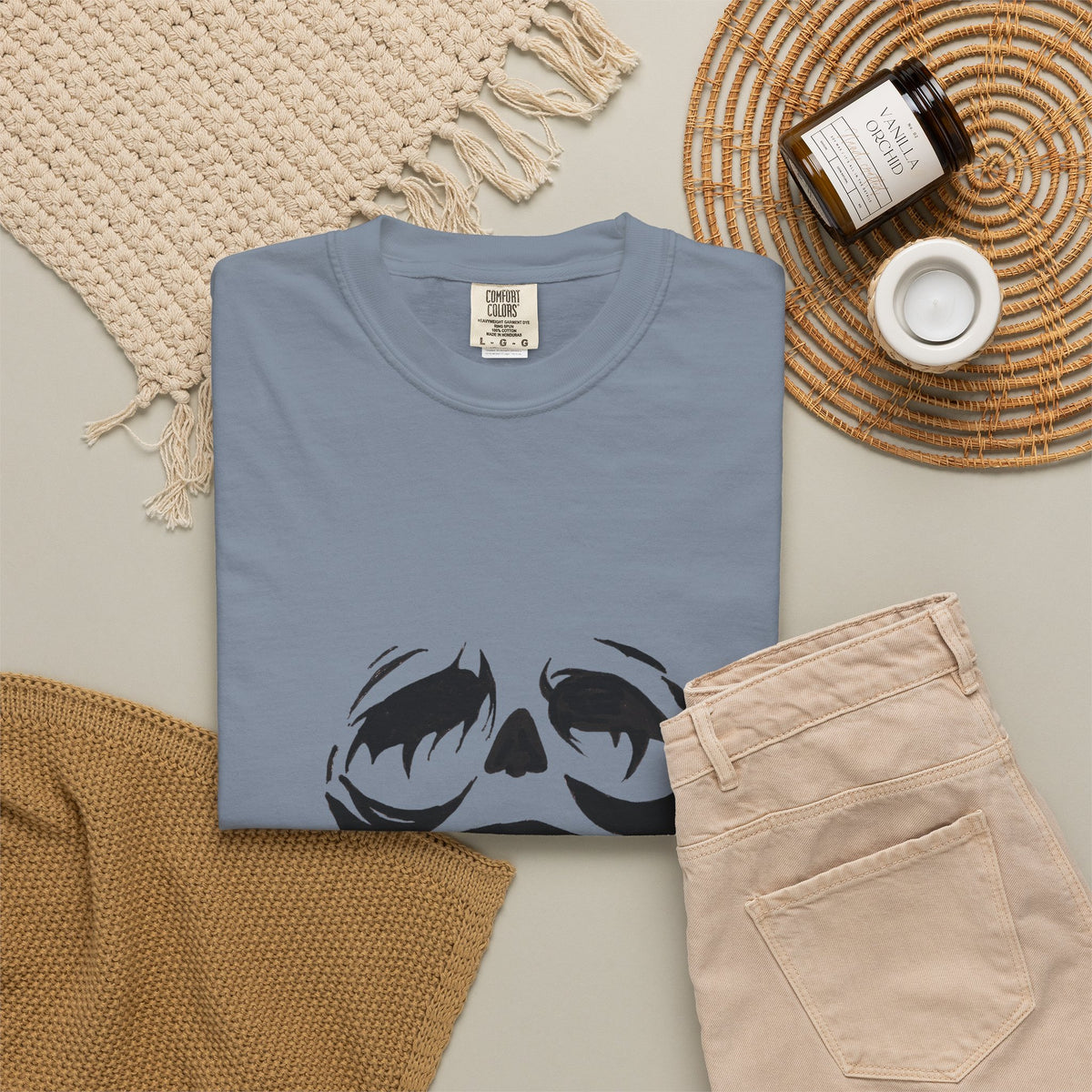 Dripping Skull T-Shirt — Creepy Smiling Face Graphic Tee