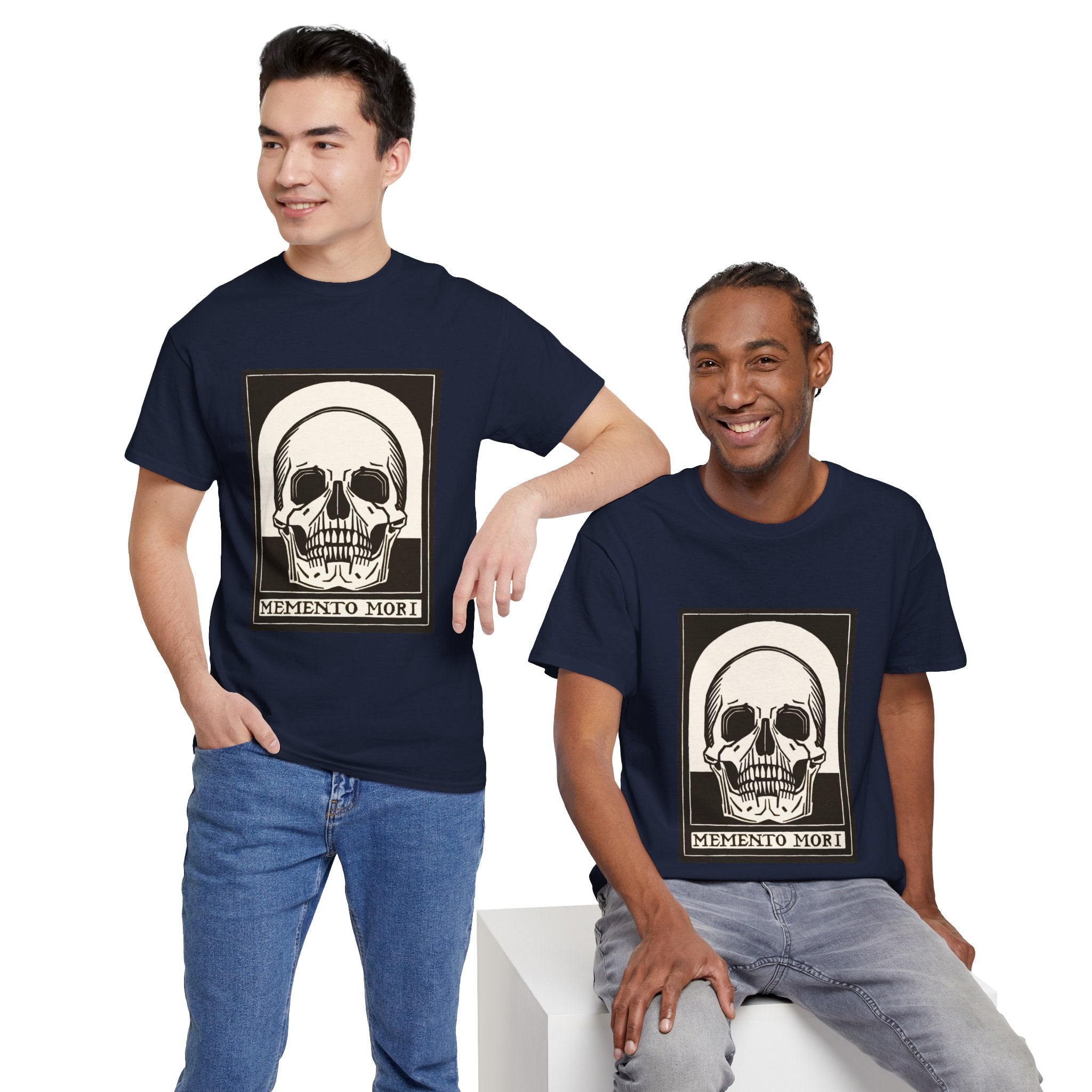 Memento Mori Skull Tee — Gothic Vintage Skull Graphic T-Shirt