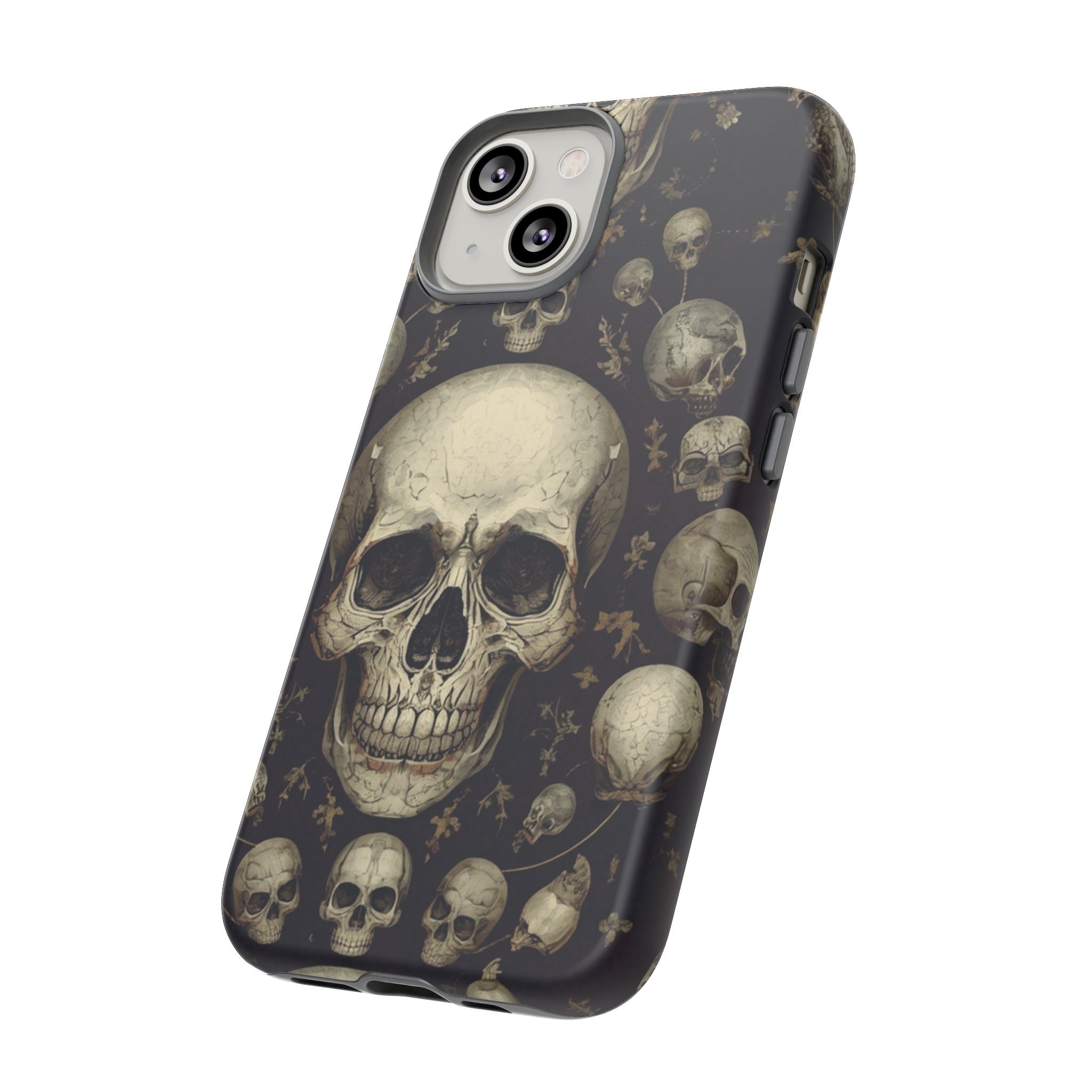 Skull Pattern Phone Case — Gothic Vintage Skull Design for iPhone