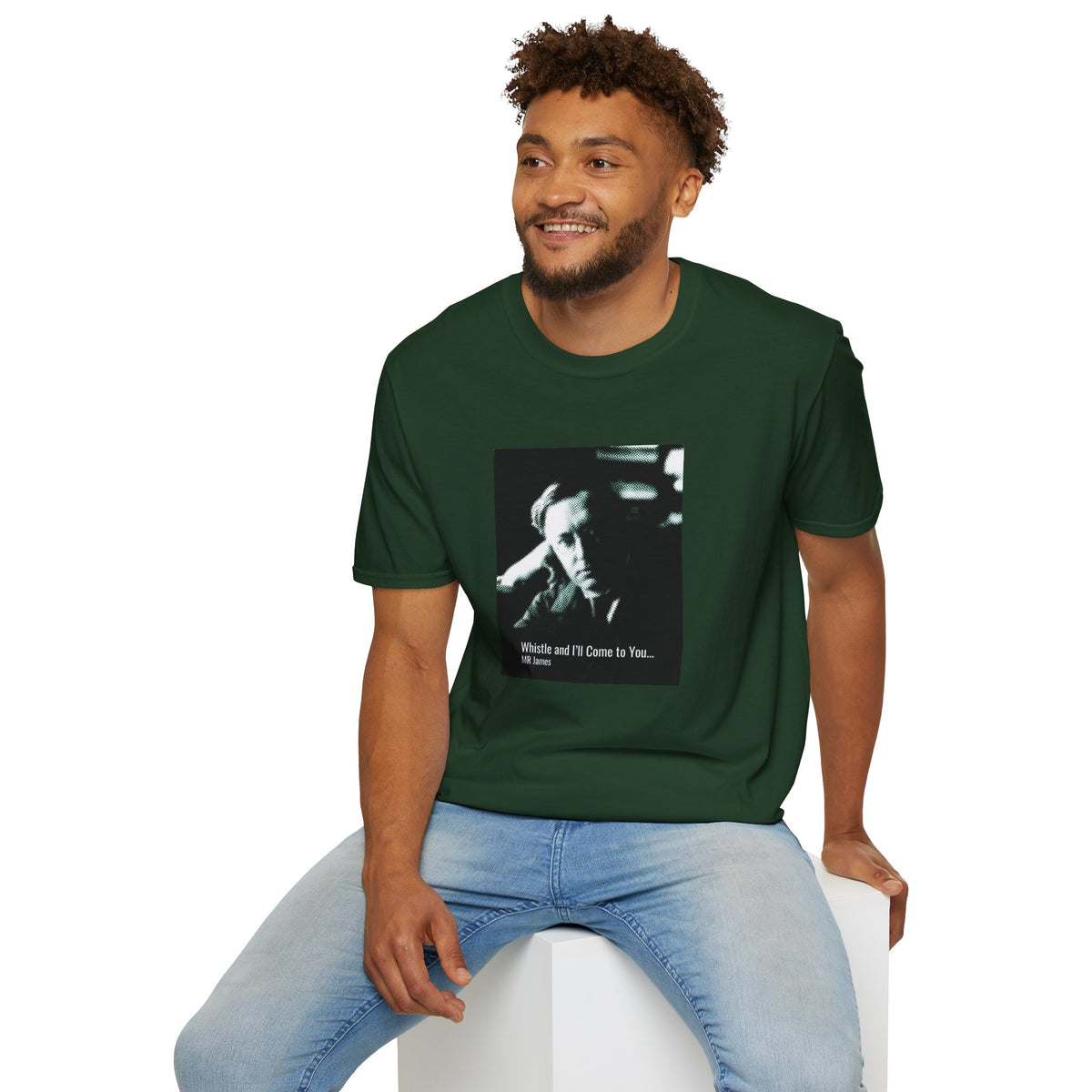 MR James Graphic T-Shirt — Moody Black & White Tee with Quote