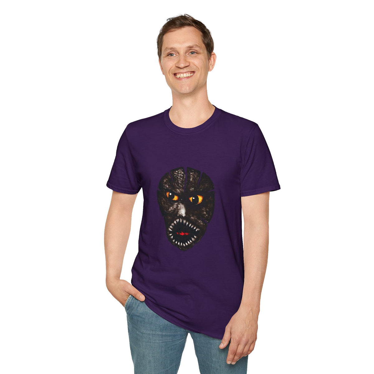Cracked Face Orange-Eyed Freak T-Shirt — Fierce Graphic Tee