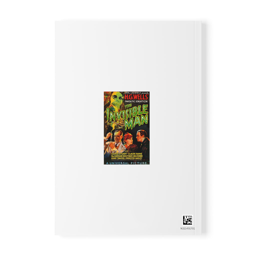Invisible Man Vintage Movie Poster Notebook — A5 Softcover Journal