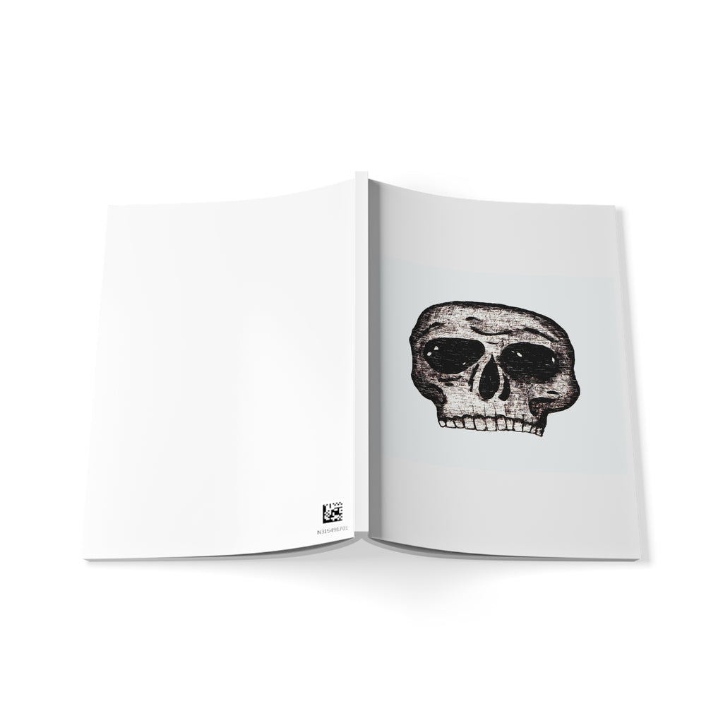 Skull Graphic Notebook — Vintage Distressed Skull