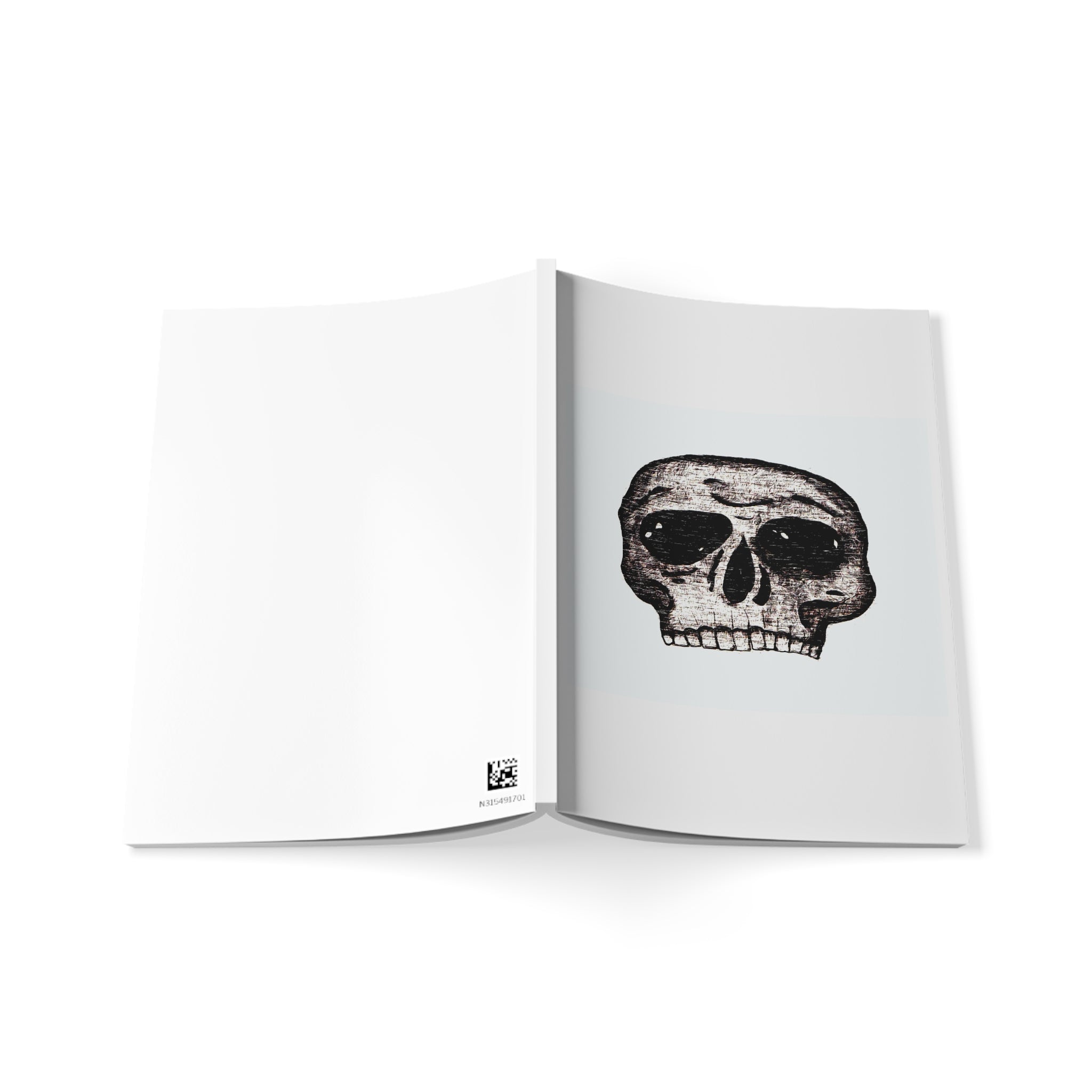 Skull Graphic Notebook — Vintage Distressed Skull