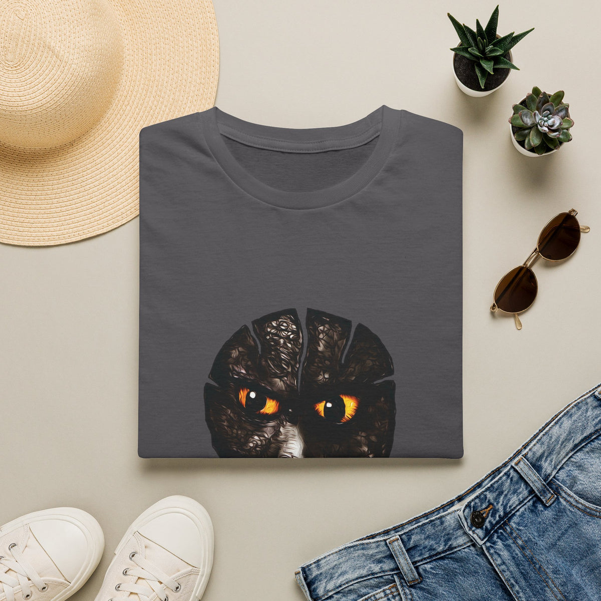 Cracked Face Orange-Eyed Freak T-Shirt — Fierce Graphic Tee