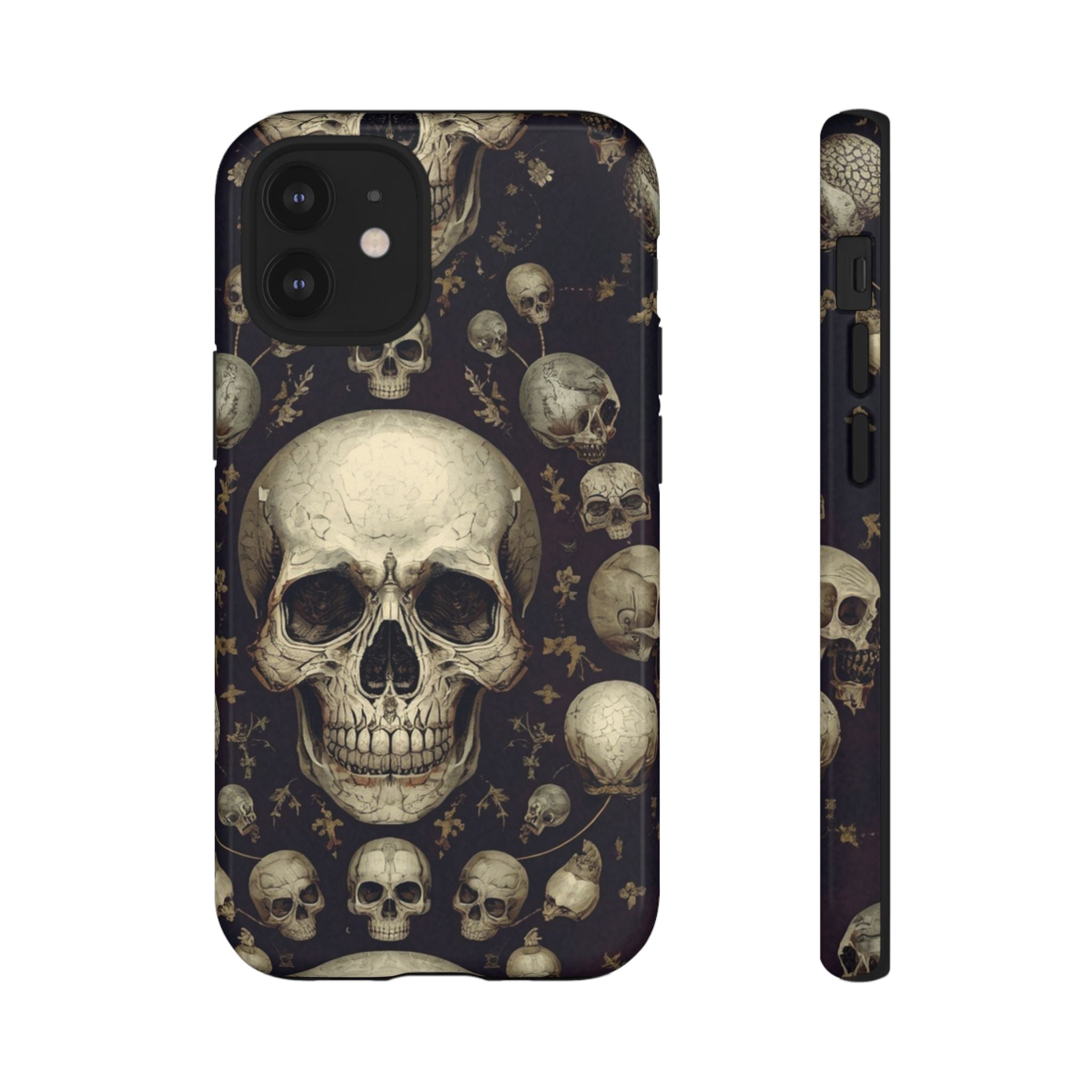 Skull Pattern Phone Case — Gothic Vintage Skull Design for iPhone