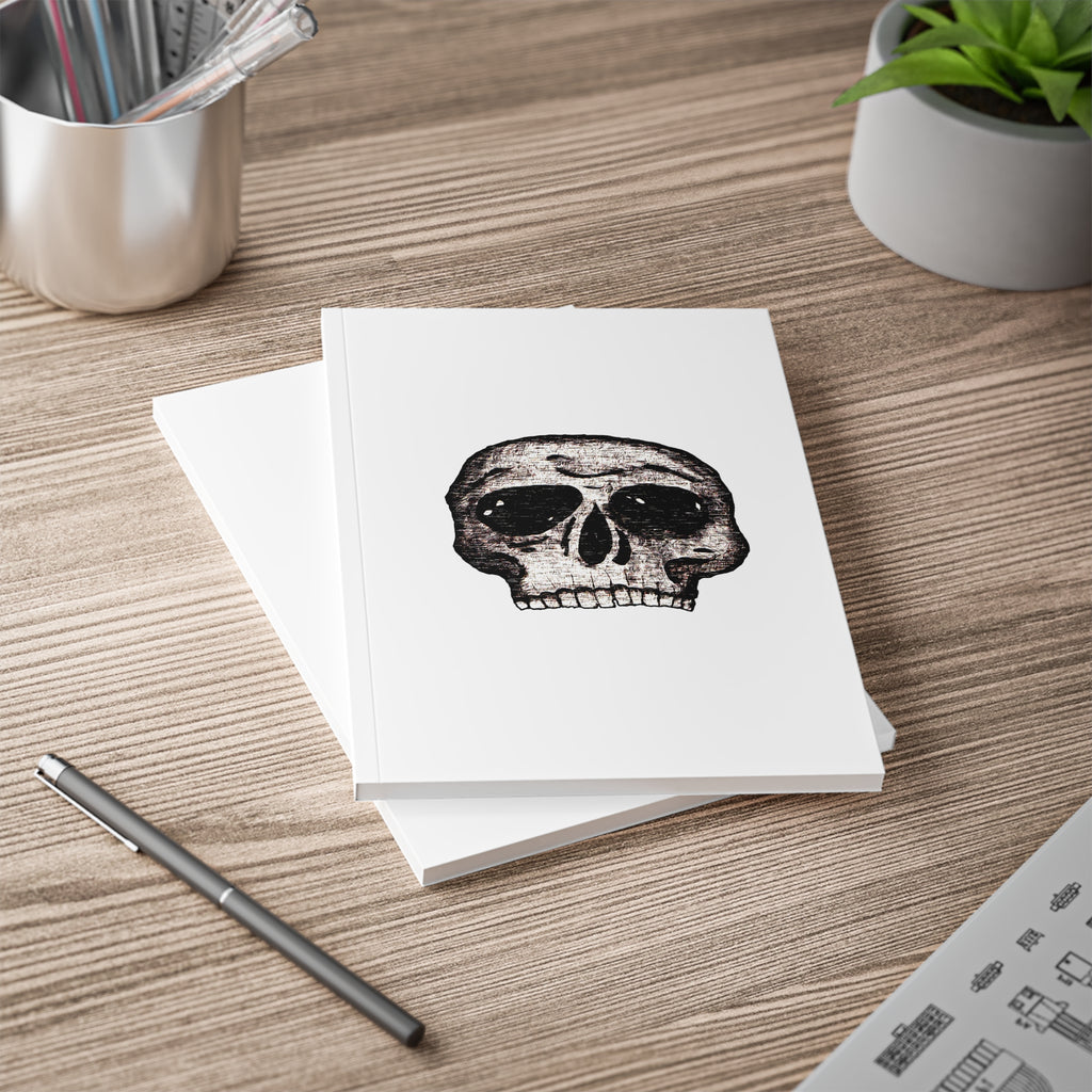 Vintage Distressed Skull Graphic Notebook — A5 Softcover
