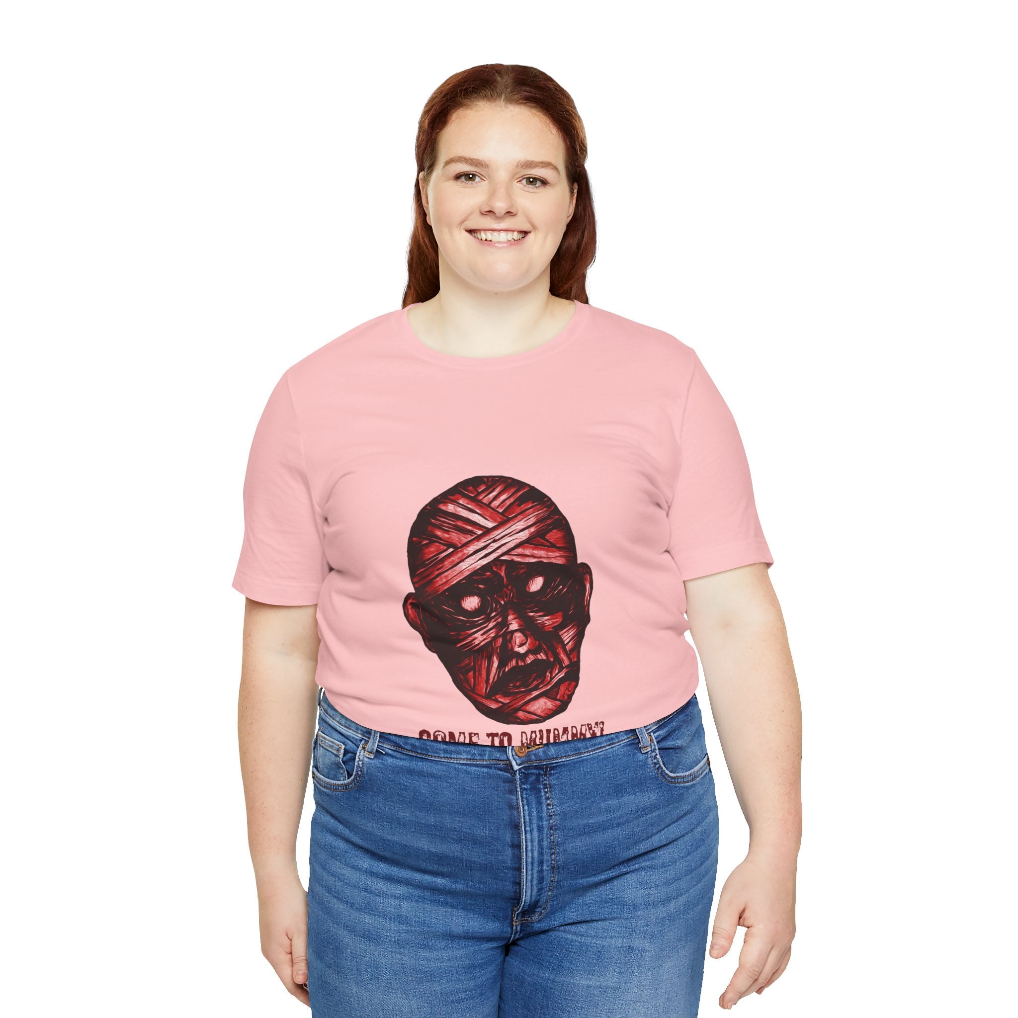 Mummy Horror Tee – “Come to Mummy?” Graphic Halloween T-Shirt