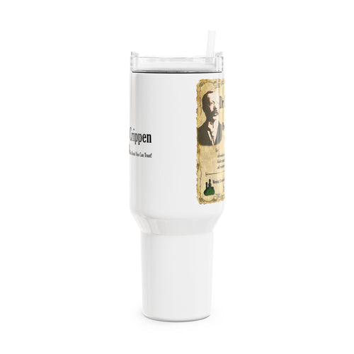 40oz Insulated Tumbler — Vintage “Dr Crippen’s Famous Hyoscine Tonic” Design