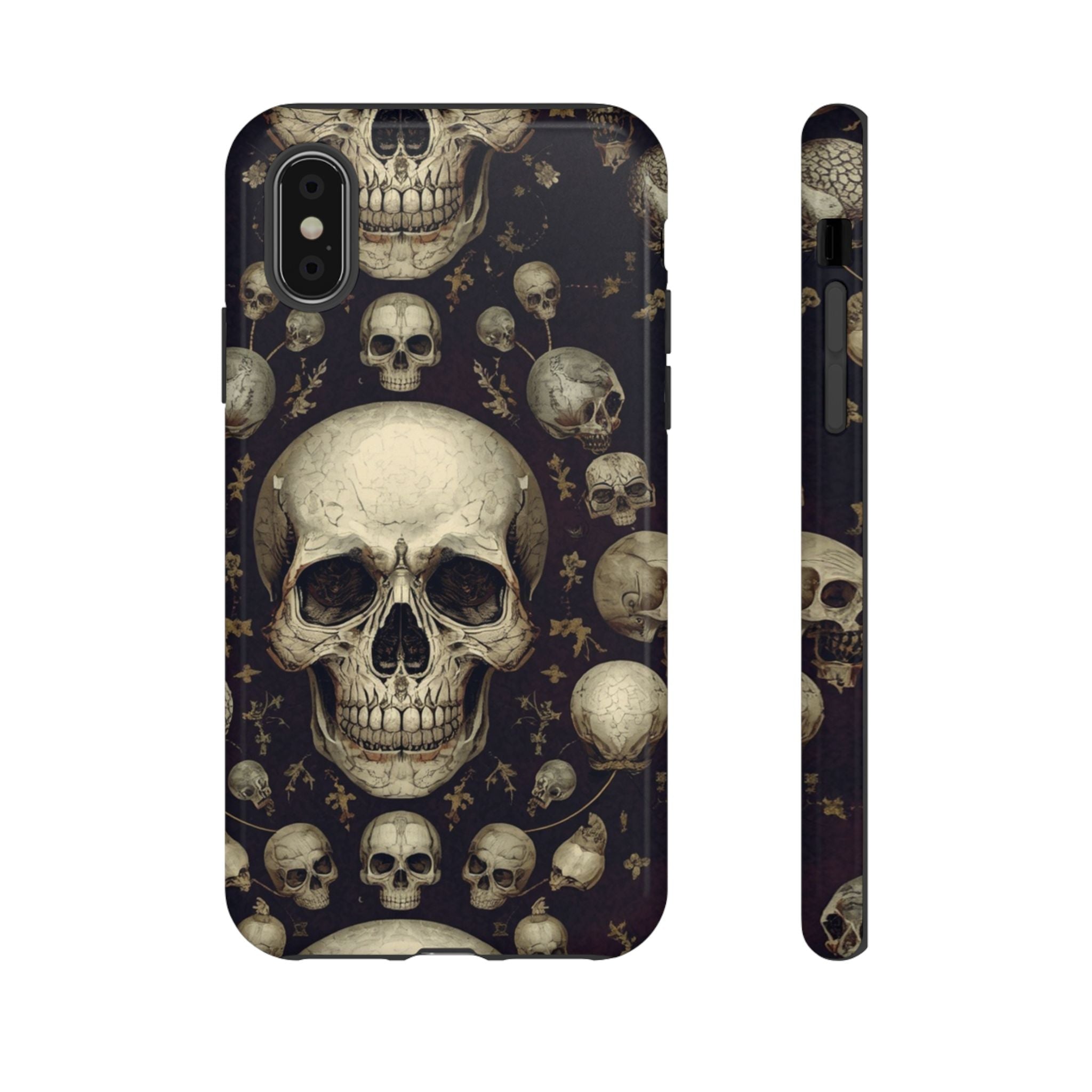 Skull Pattern Phone Case — Gothic Vintage Skull Design for iPhone
