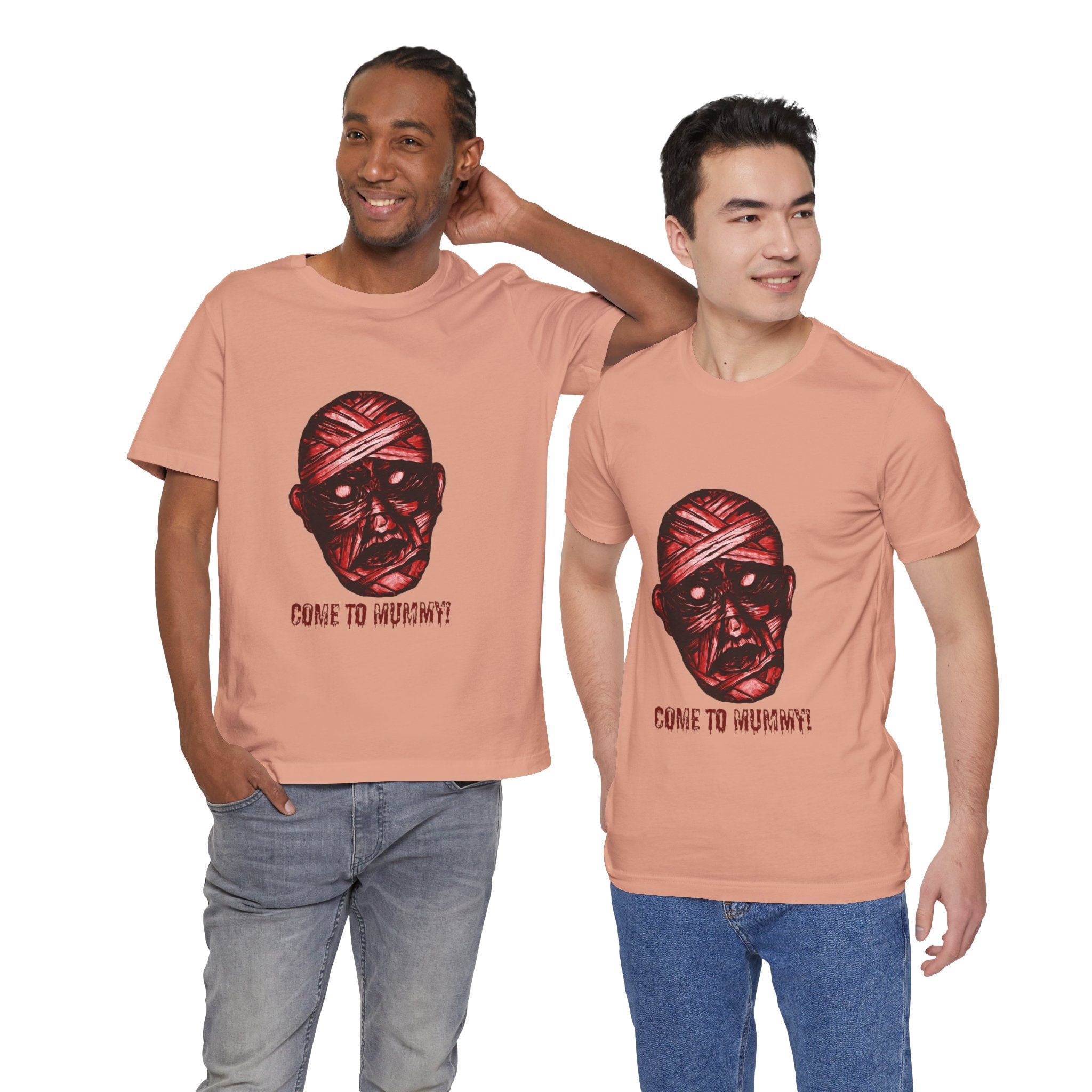 Mummy Horror Tee – “Come to Mummy?” Graphic Halloween T-Shirt