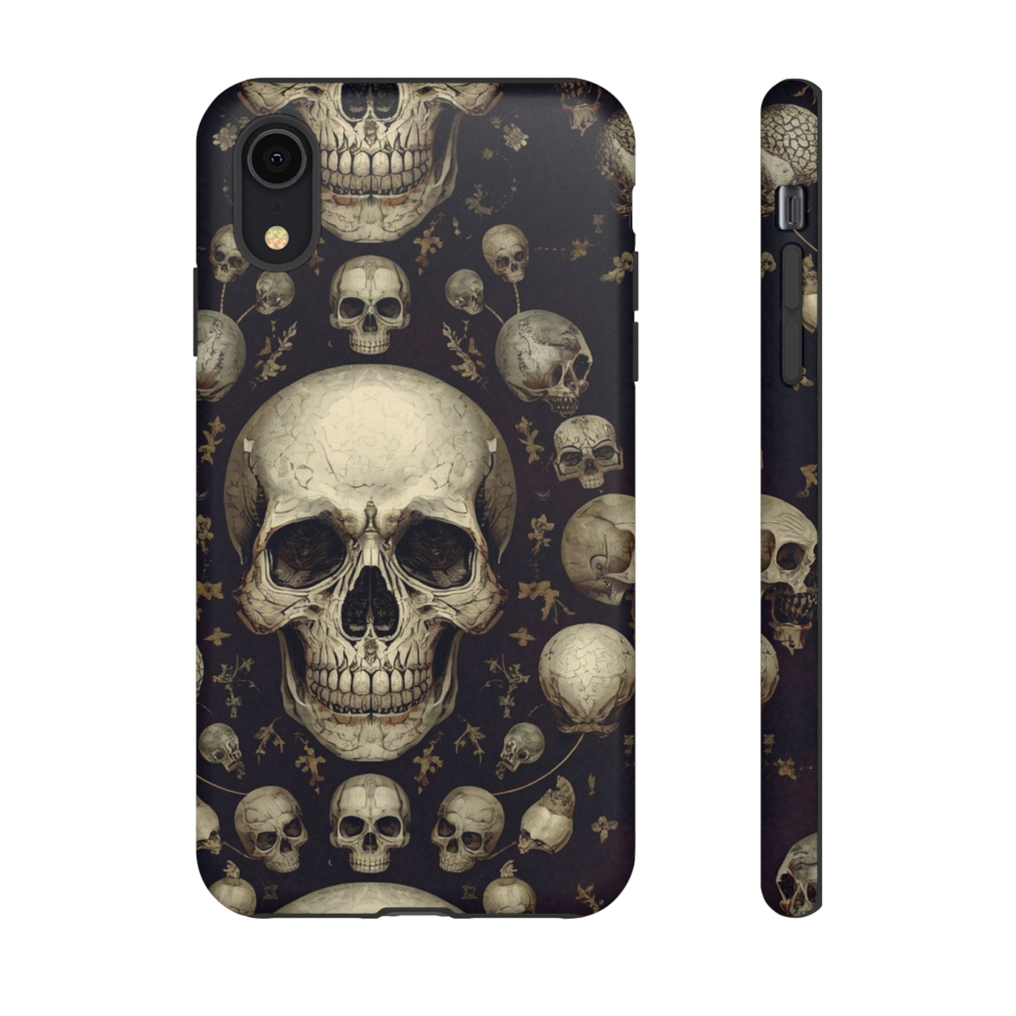 Skull Pattern Phone Case — Gothic Vintage Skull Design for iPhone