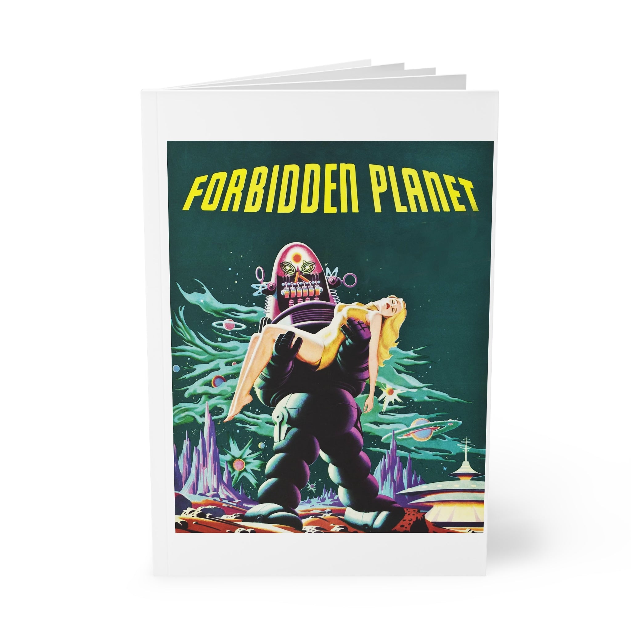 Forbidden Planet A5 Softcover Notebook — Vintage Sci‑Fi Movie Poster Journal