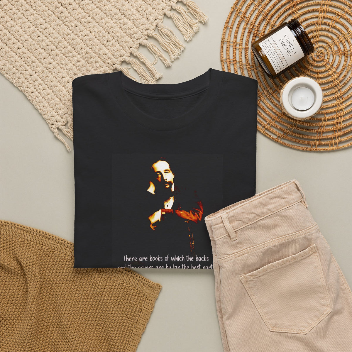 Charles Dickens Portrait Quote T-Shirt | Quote Tee