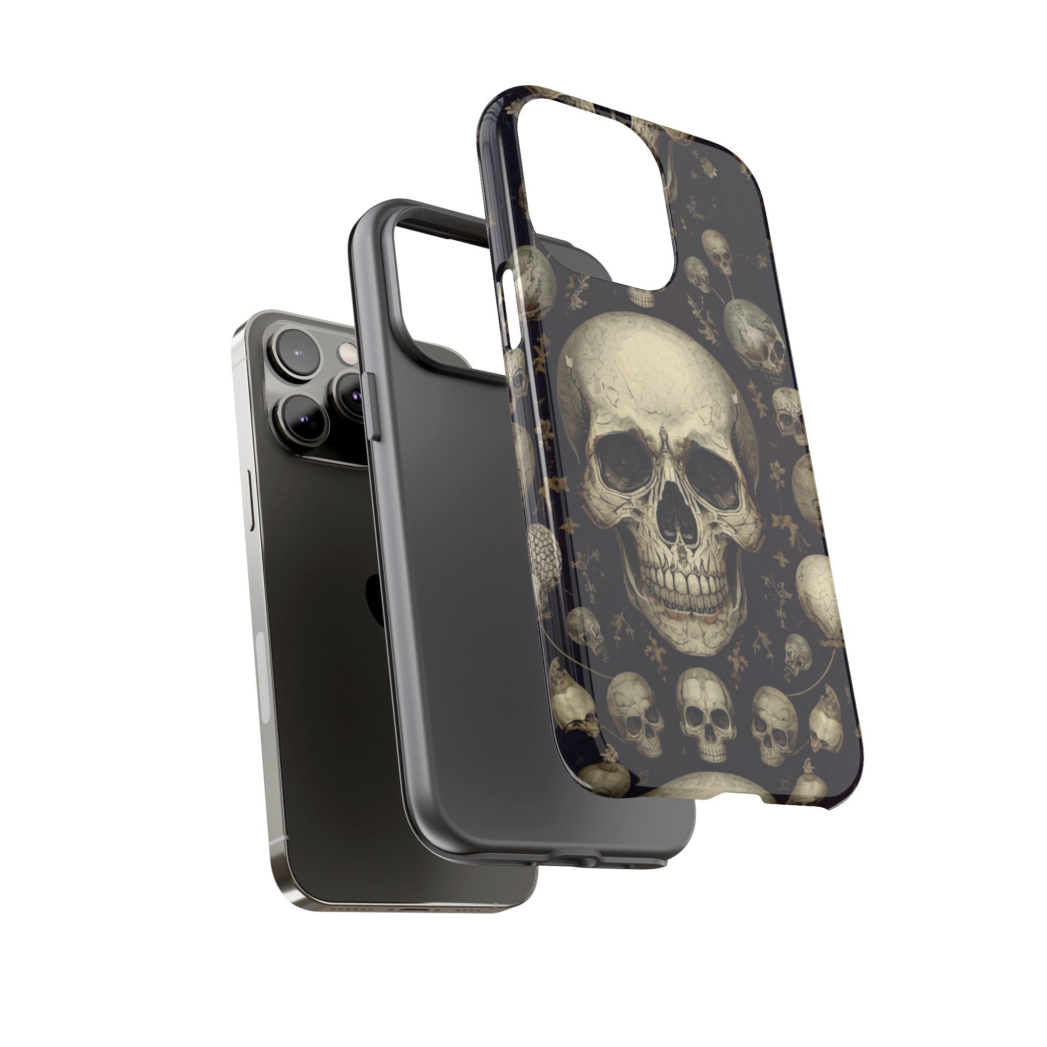 Skull Pattern Phone Case — Gothic Vintage Skull Design for iPhone