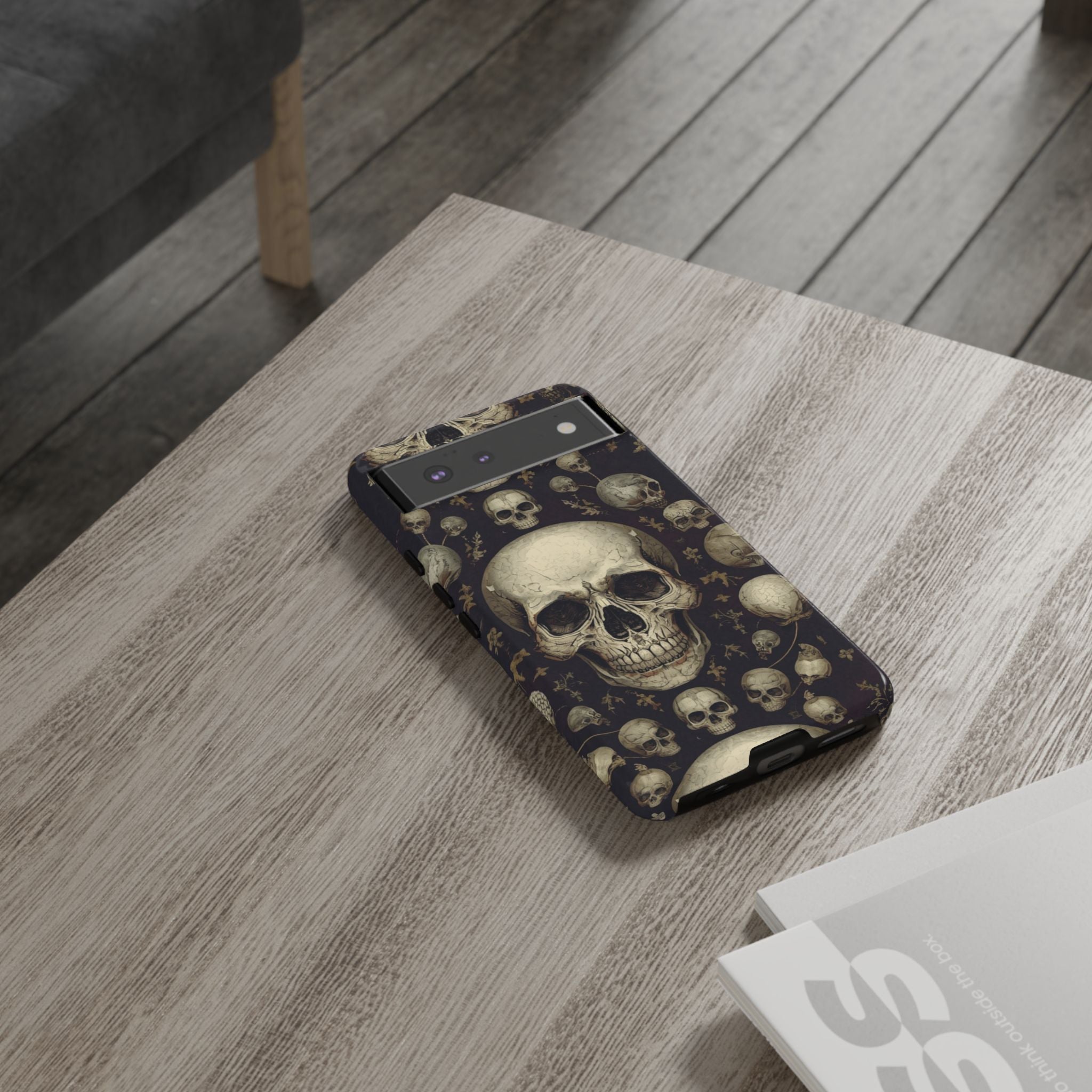 Skull Pattern Phone Case — Gothic Vintage Skull Design for iPhone