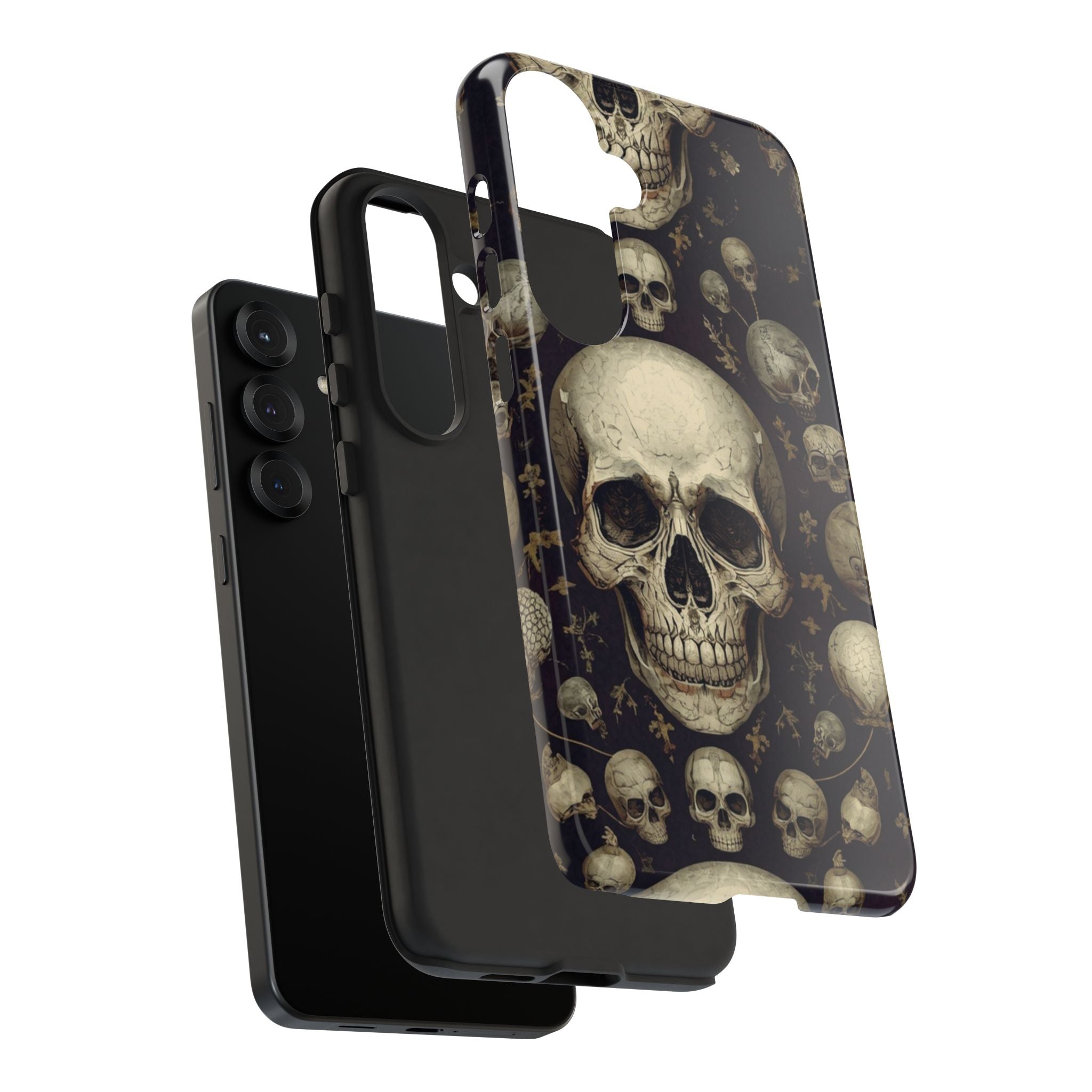 Skull Pattern Phone Case — Gothic Vintage Skull Design for iPhone