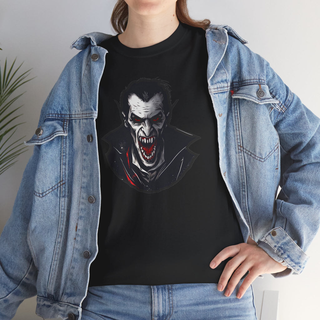 Snarling Vampire Graphic Tee - Scary Vampire T-Shirt