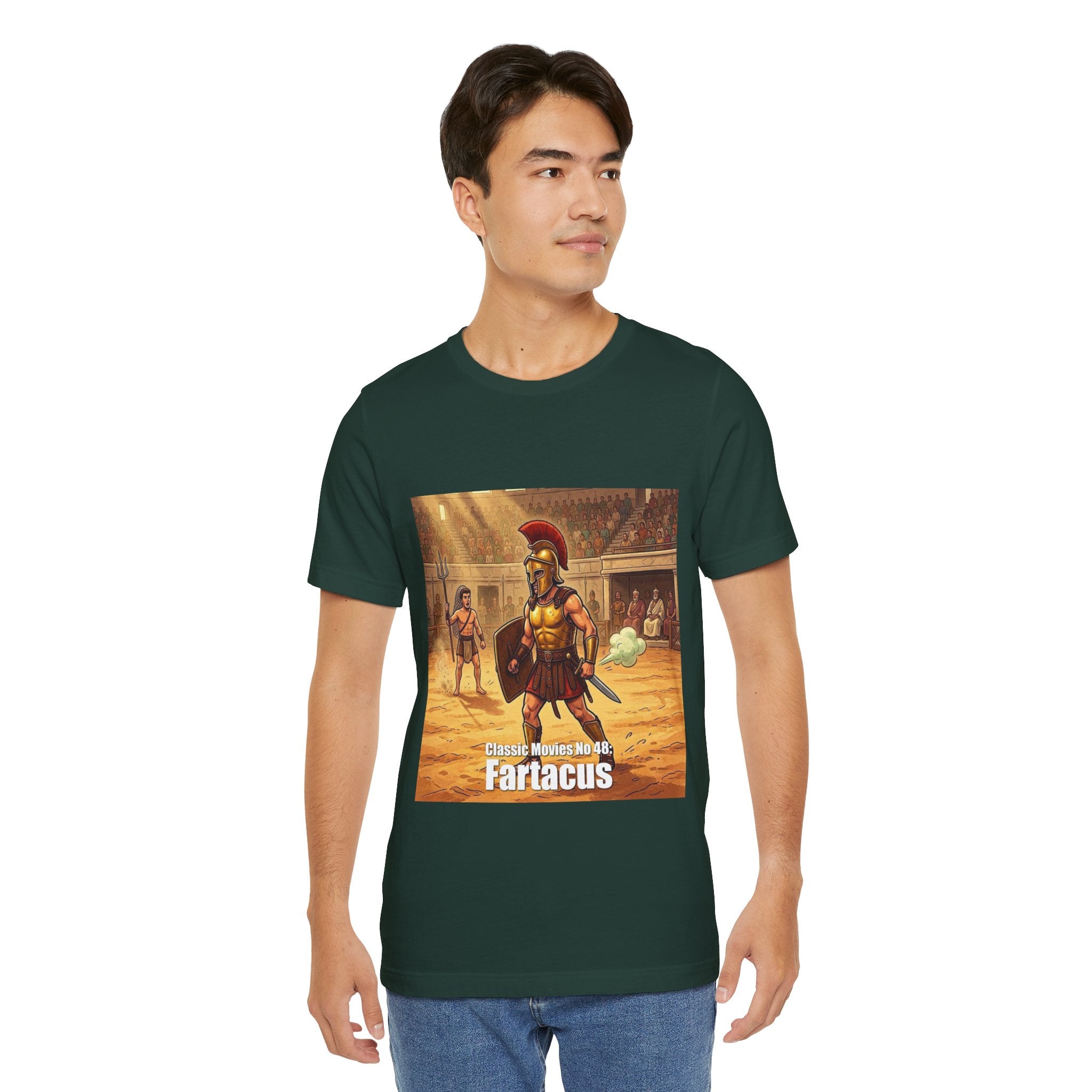 Classic Movies No 48: Fartacus. Gladiator Arena T-Shirt | Ancient Roman Warrior Design