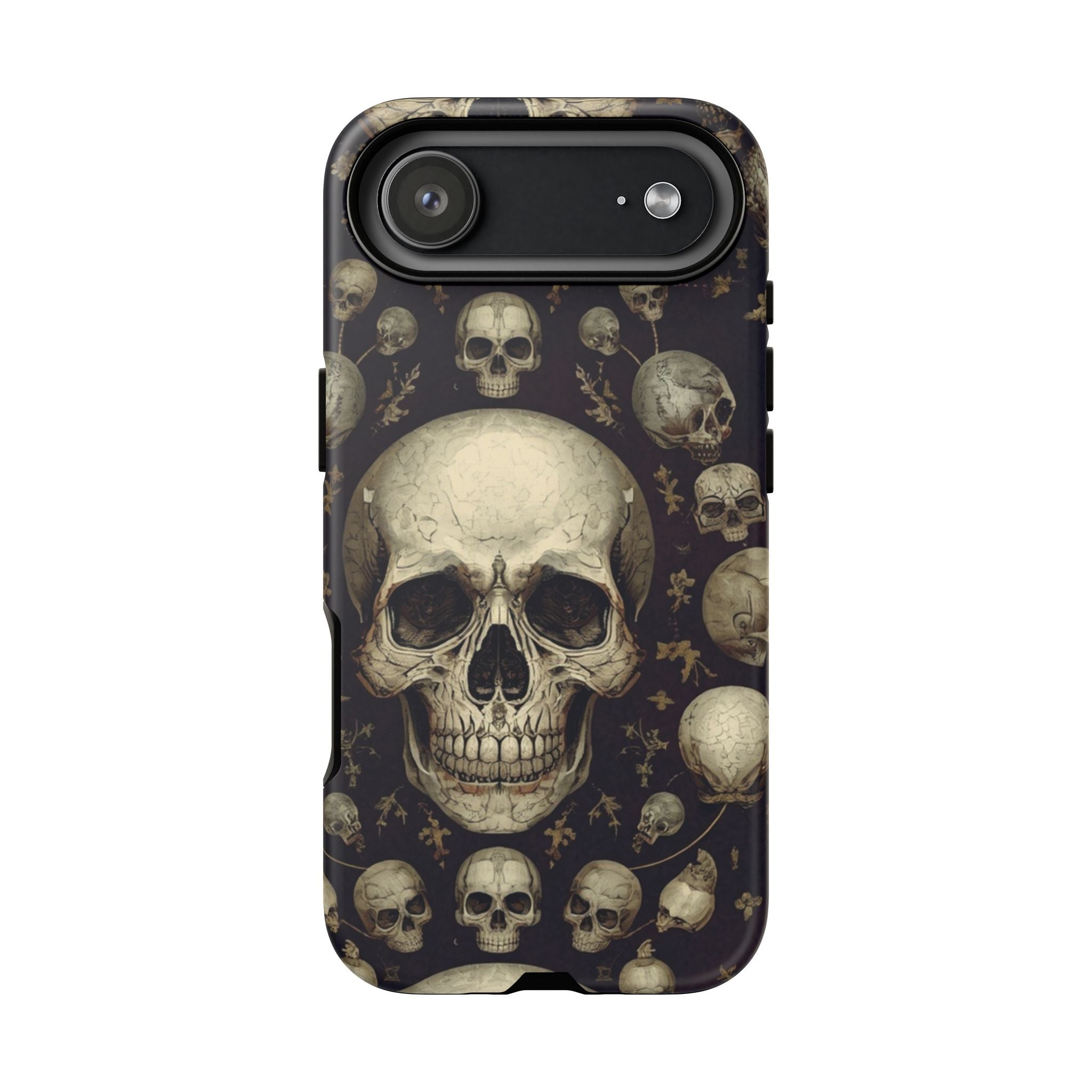 Skull Pattern Phone Case — Gothic Vintage Skull Design for iPhone