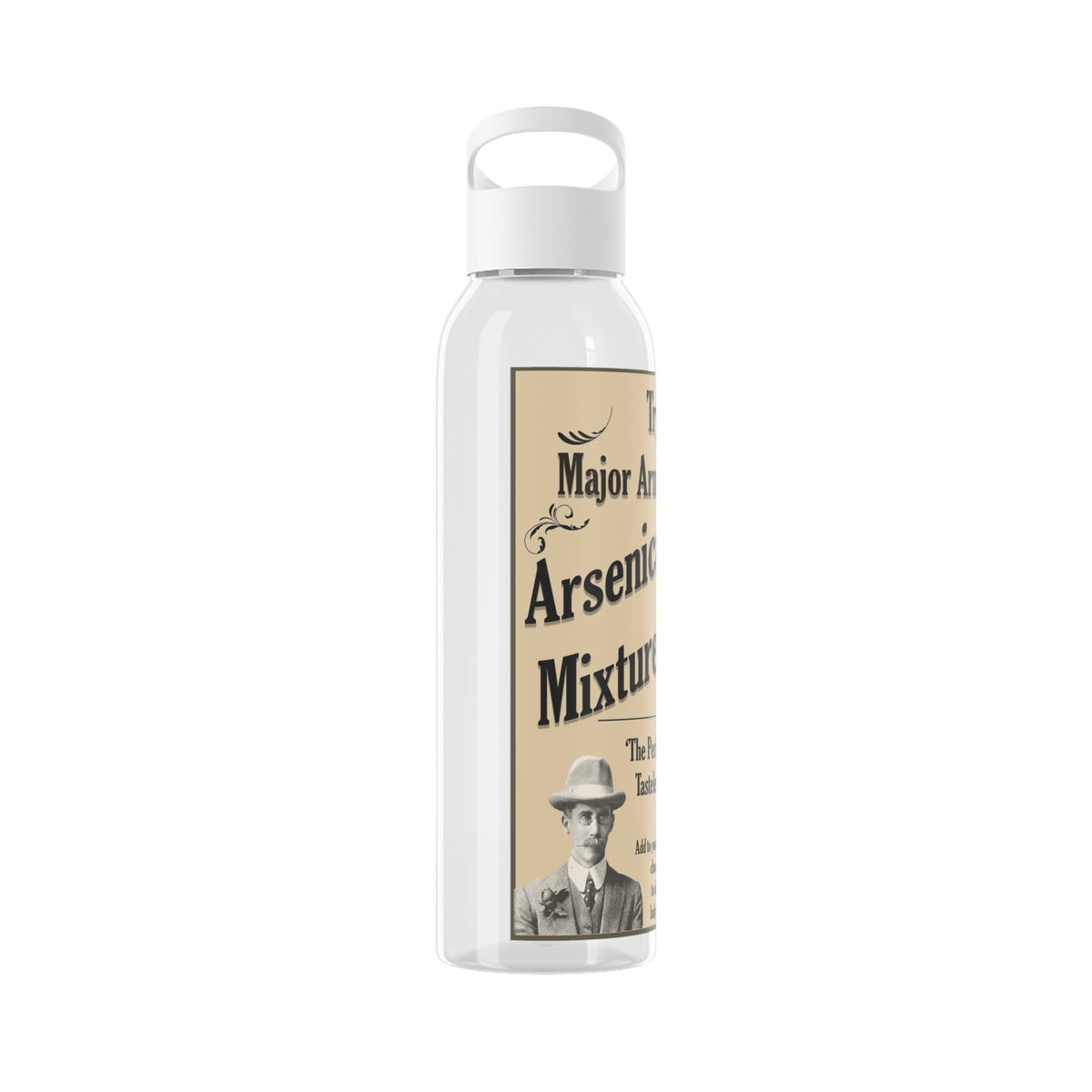 Vintage Arsenic Mixture Water Bottle — Novelty Apothecary Label