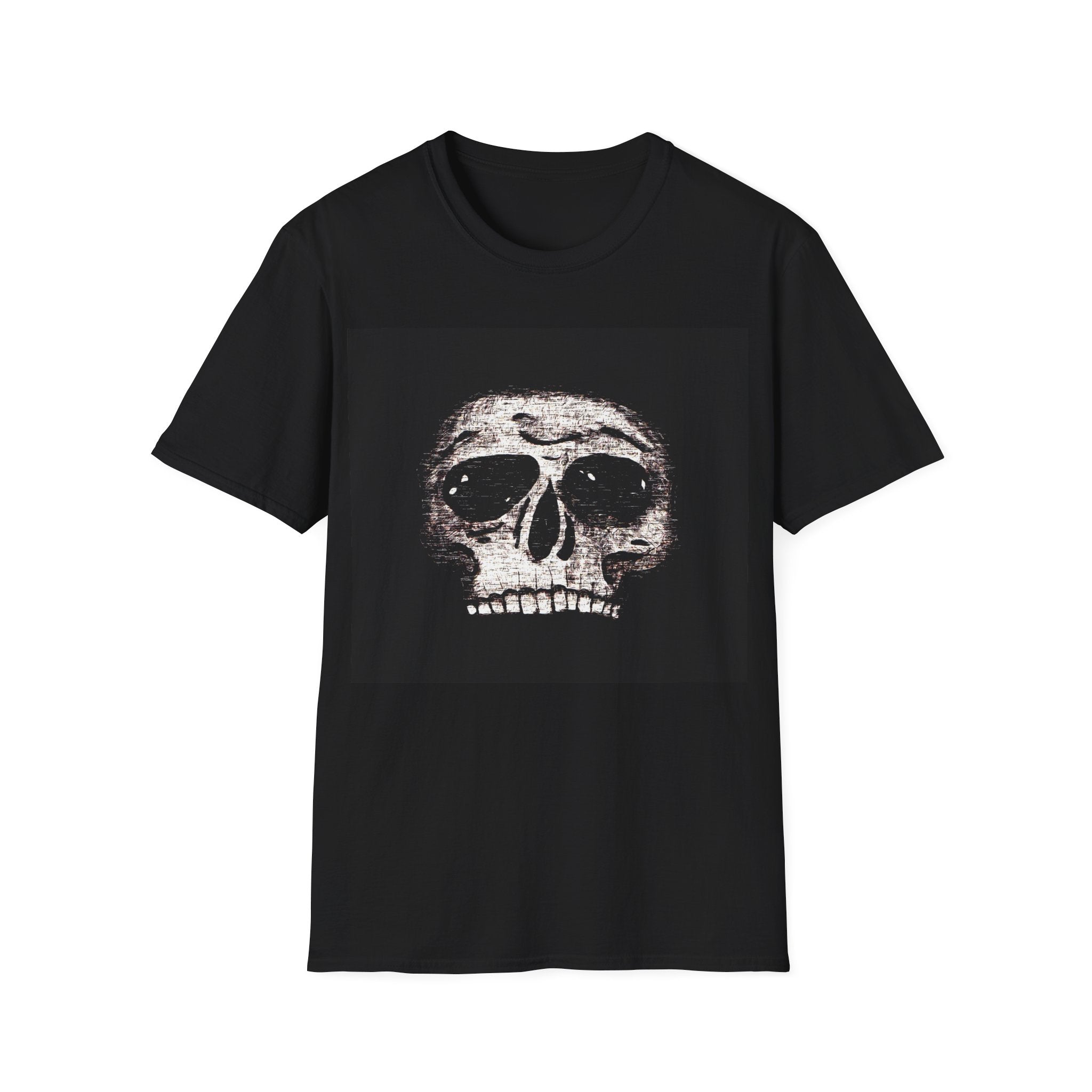 Skull Graphic T‑Shirt — Vintage Distressed Skull Tee for Goth & Alternative Style