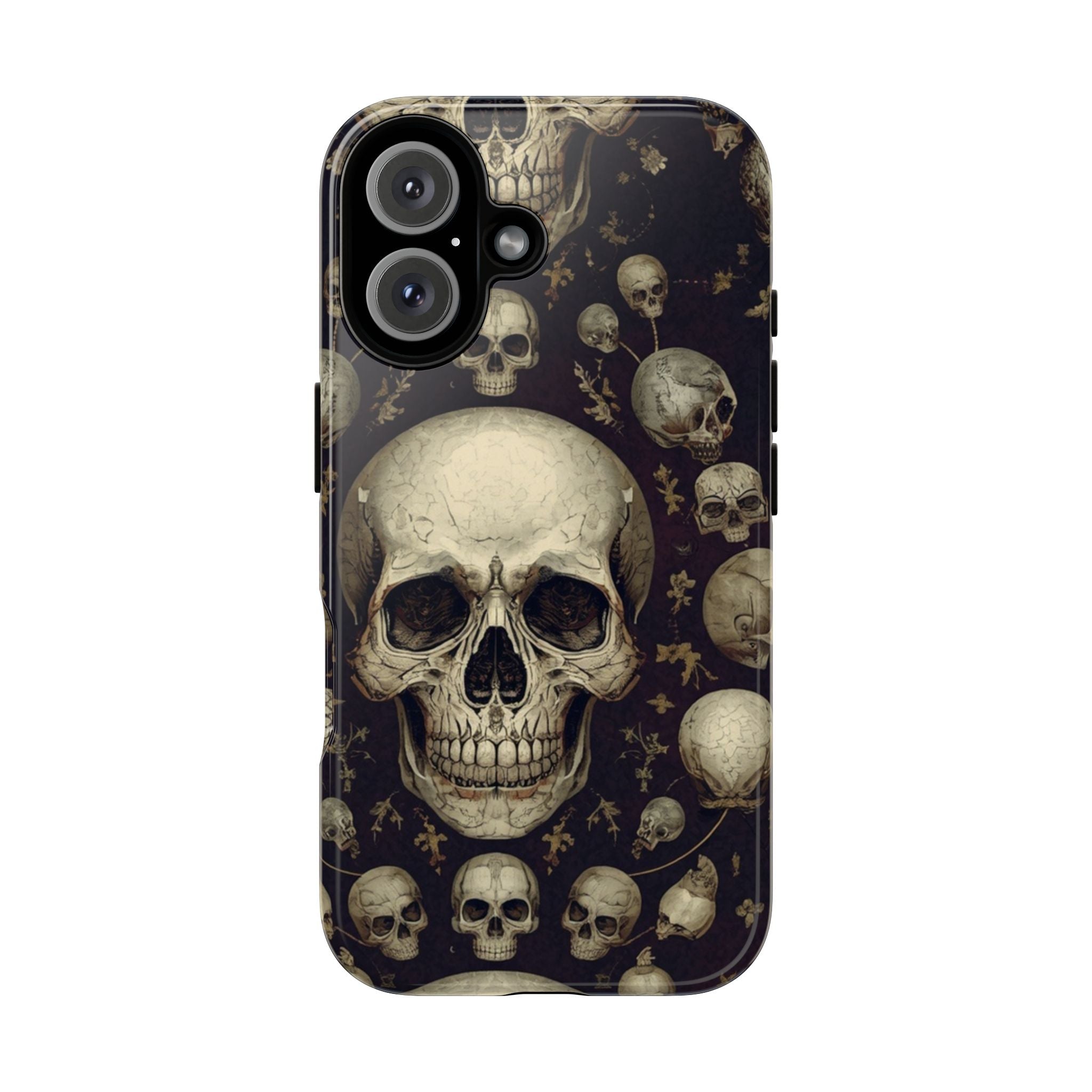 Skull Pattern Phone Case — Gothic Vintage Skull Design for iPhone