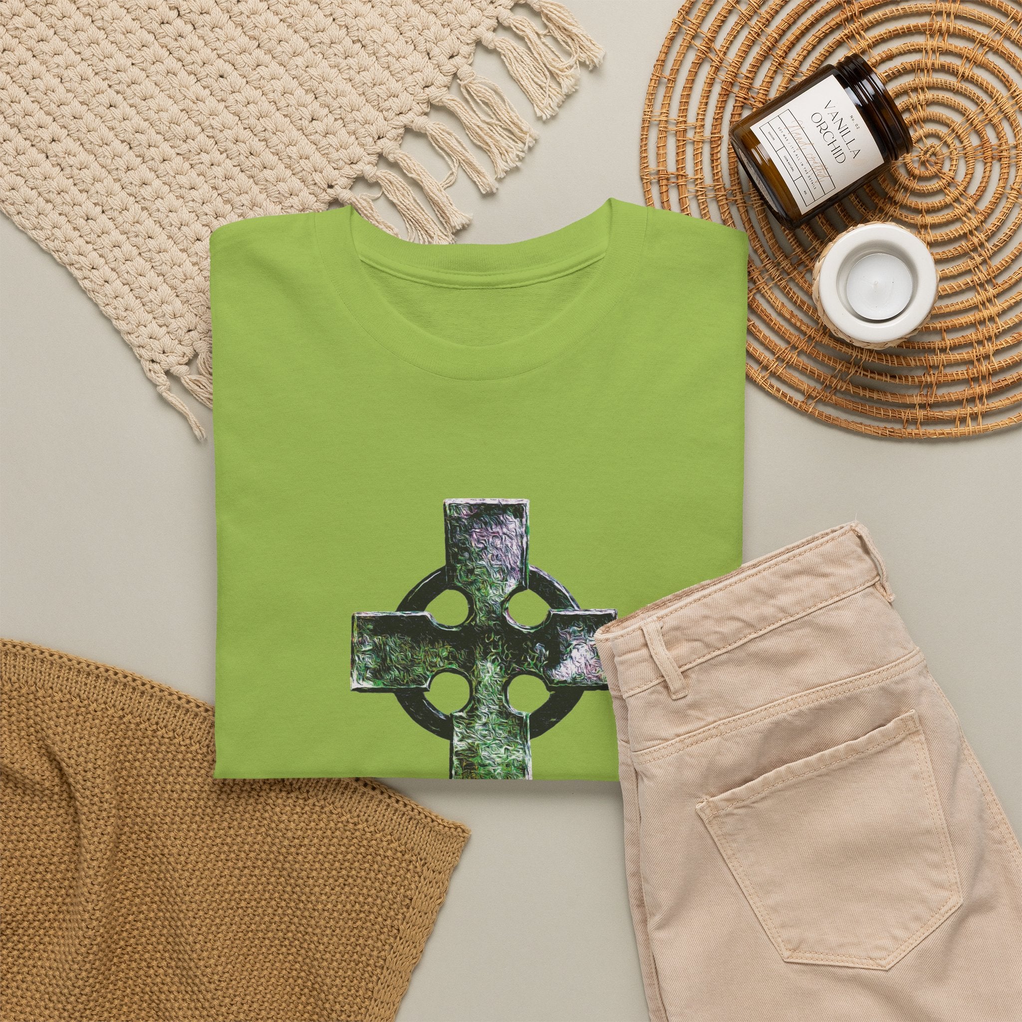 Celtic Cross T-Shirt — Vintage Stone Cross Graphic Tee