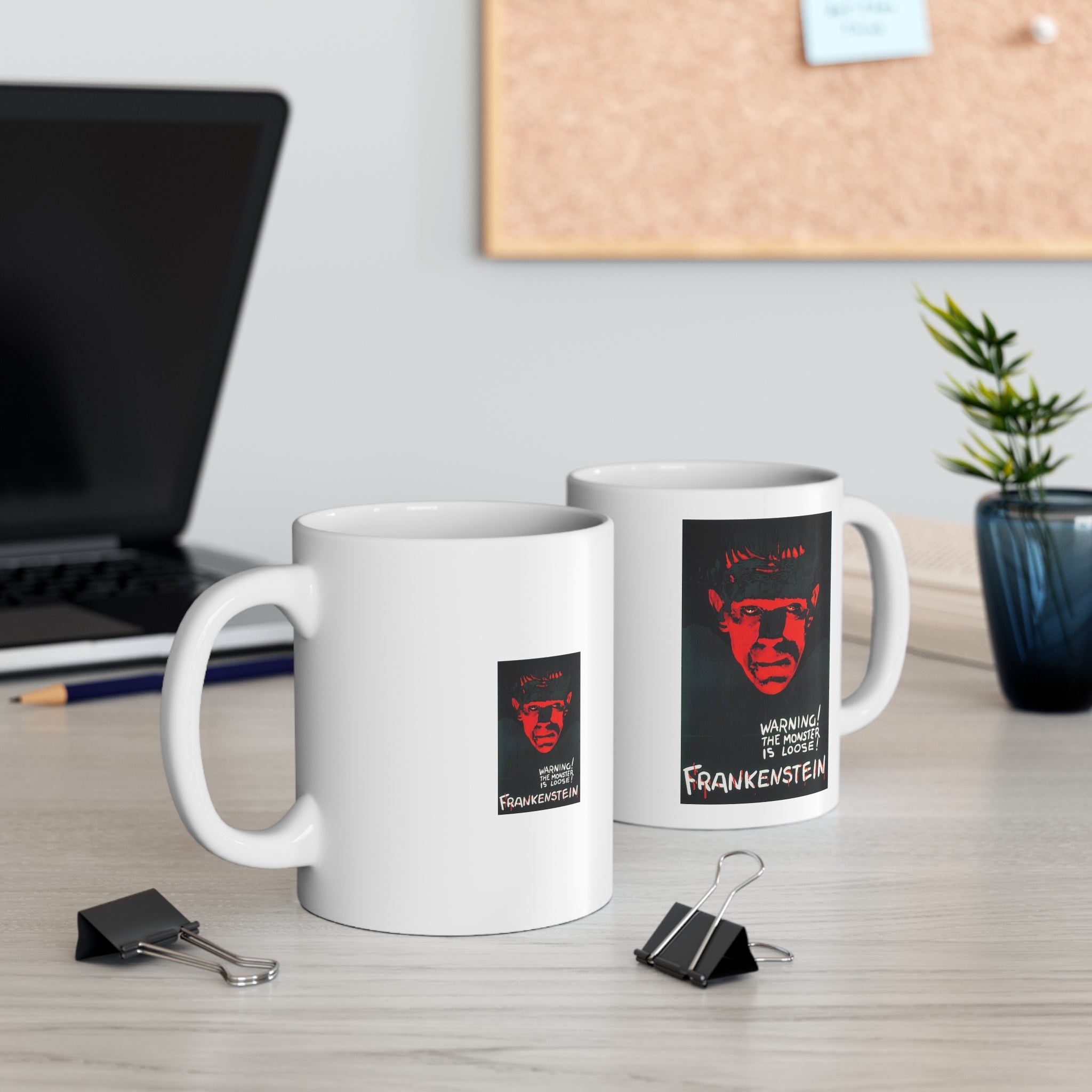 Frankenstein Poster Mug — Vintage Horror Movie Coffee Cup