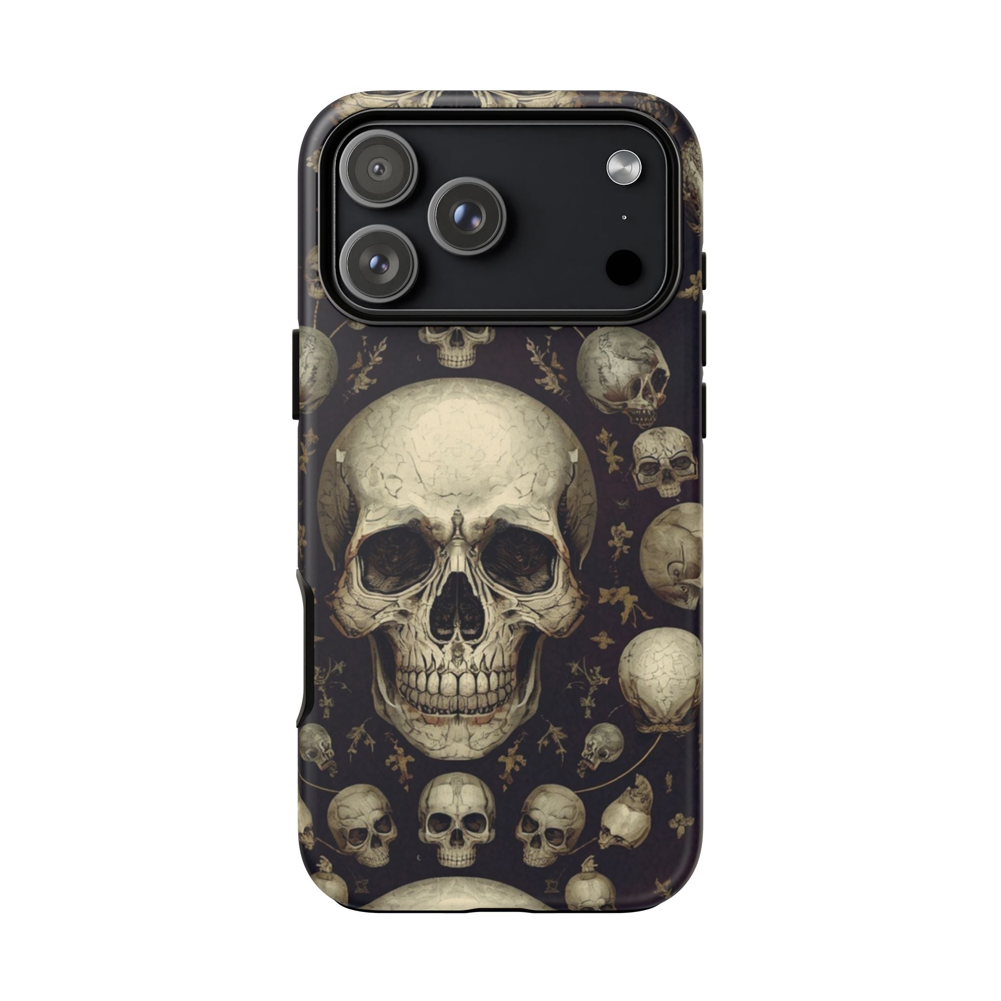 Skull Pattern Phone Case — Gothic Vintage Skull Design for iPhone