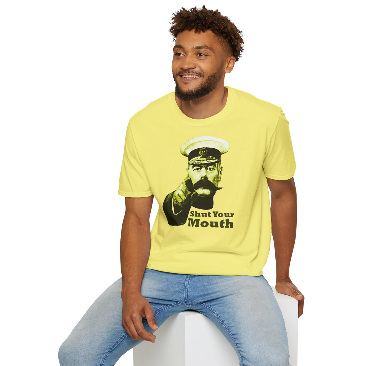 Vintage Poster 'Shut Your Mouth' Graphic T-Shirt
