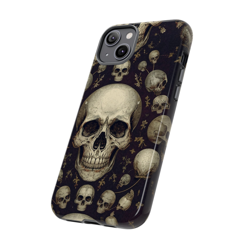 Skull Pattern Phone Case — Gothic Vintage Skull Design for iPhone