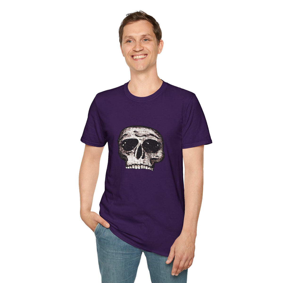 Vintage Distressed Skull Tee for Goth & Alternative Style