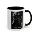 Black Cat Coffee Mug — 'Pussy Juice' Gothic Cat Accent Mug (11/15oz)