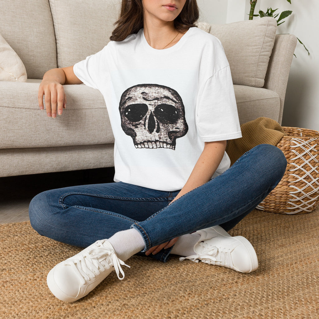 Skull Graphic T‑Shirt — Vintage Distressed Skull Tee for Goth & Alternative Style
