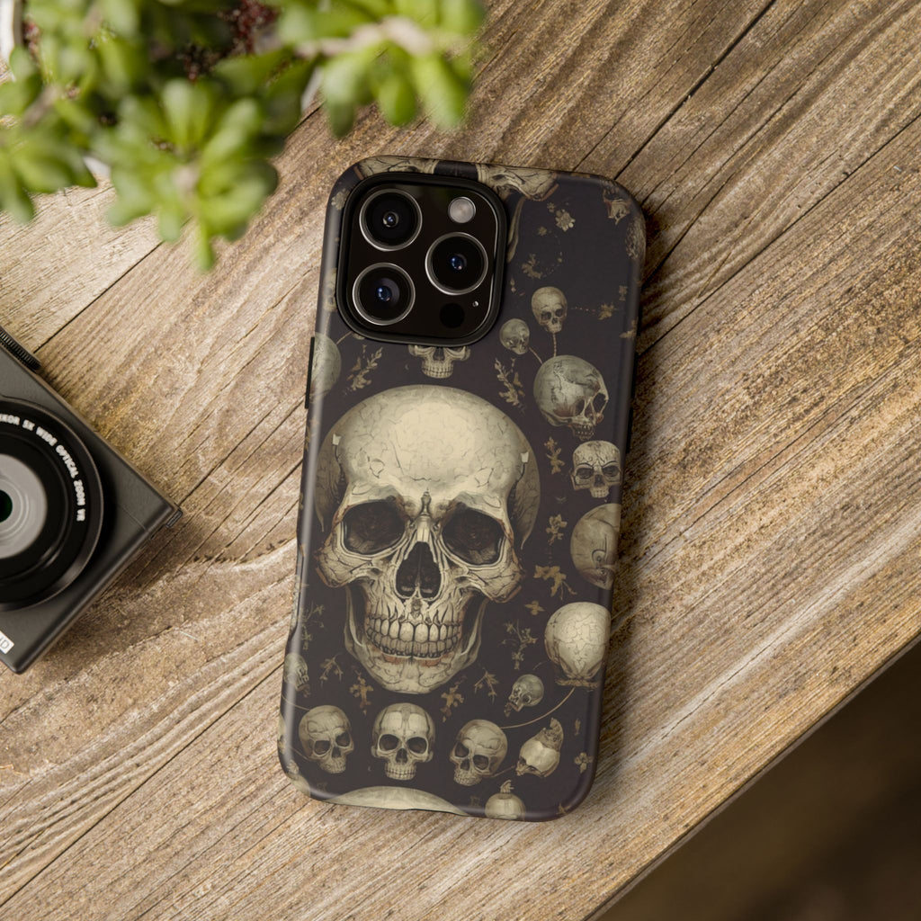 Skull Pattern Phone Case — Gothic Vintage Skull Design for iPhone
