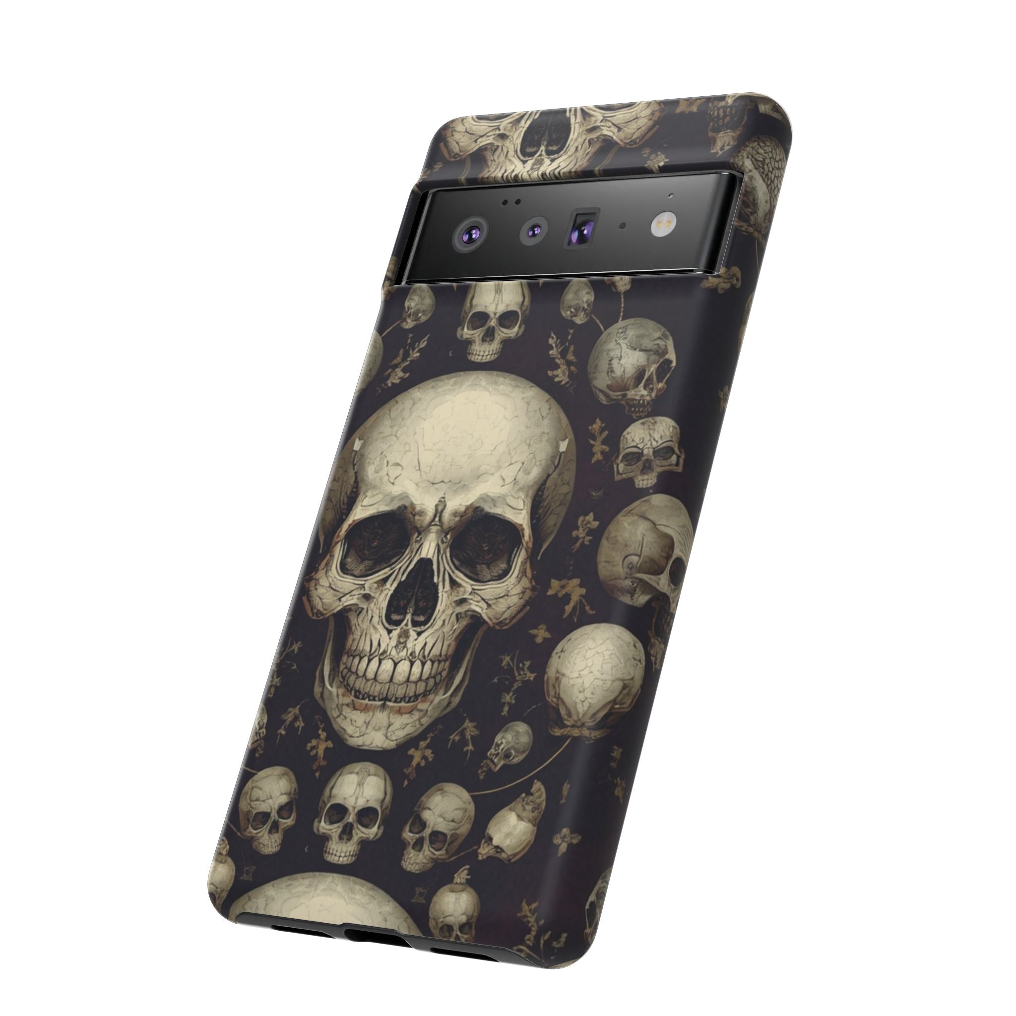 Skull Pattern Phone Case — Gothic Vintage Skull Design for iPhone