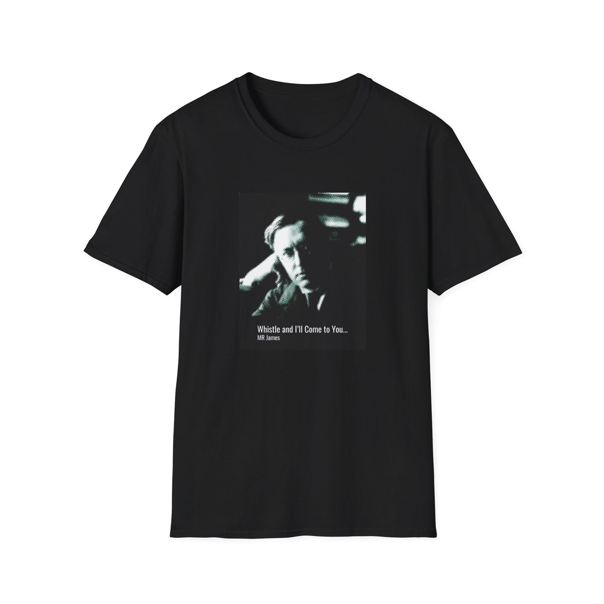 MR James Graphic T-Shirt — Moody Black & White Tee with Quote