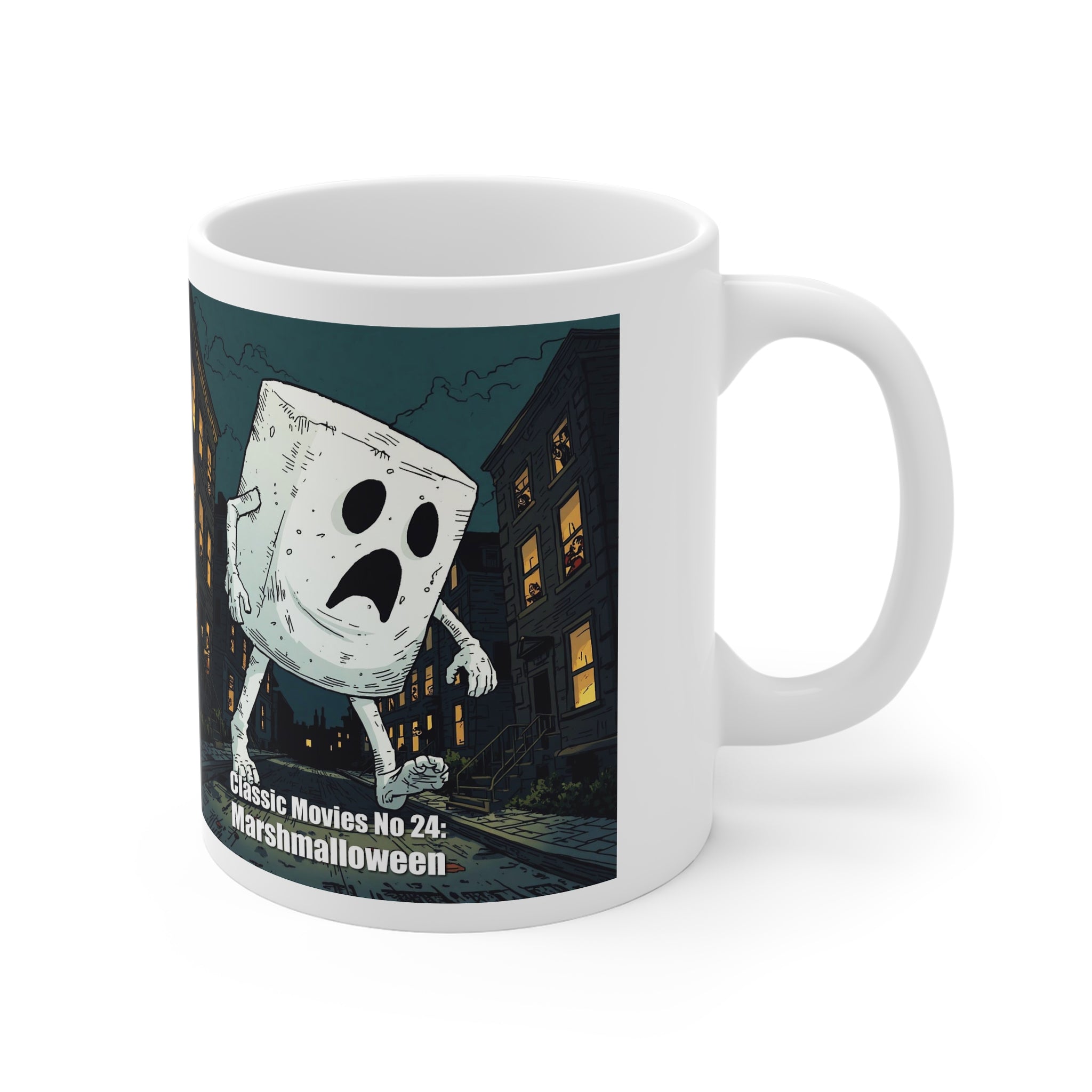 Classic Movies No 24 - Marshmalloween Horror | 11oz Ceramic Coffee Cup