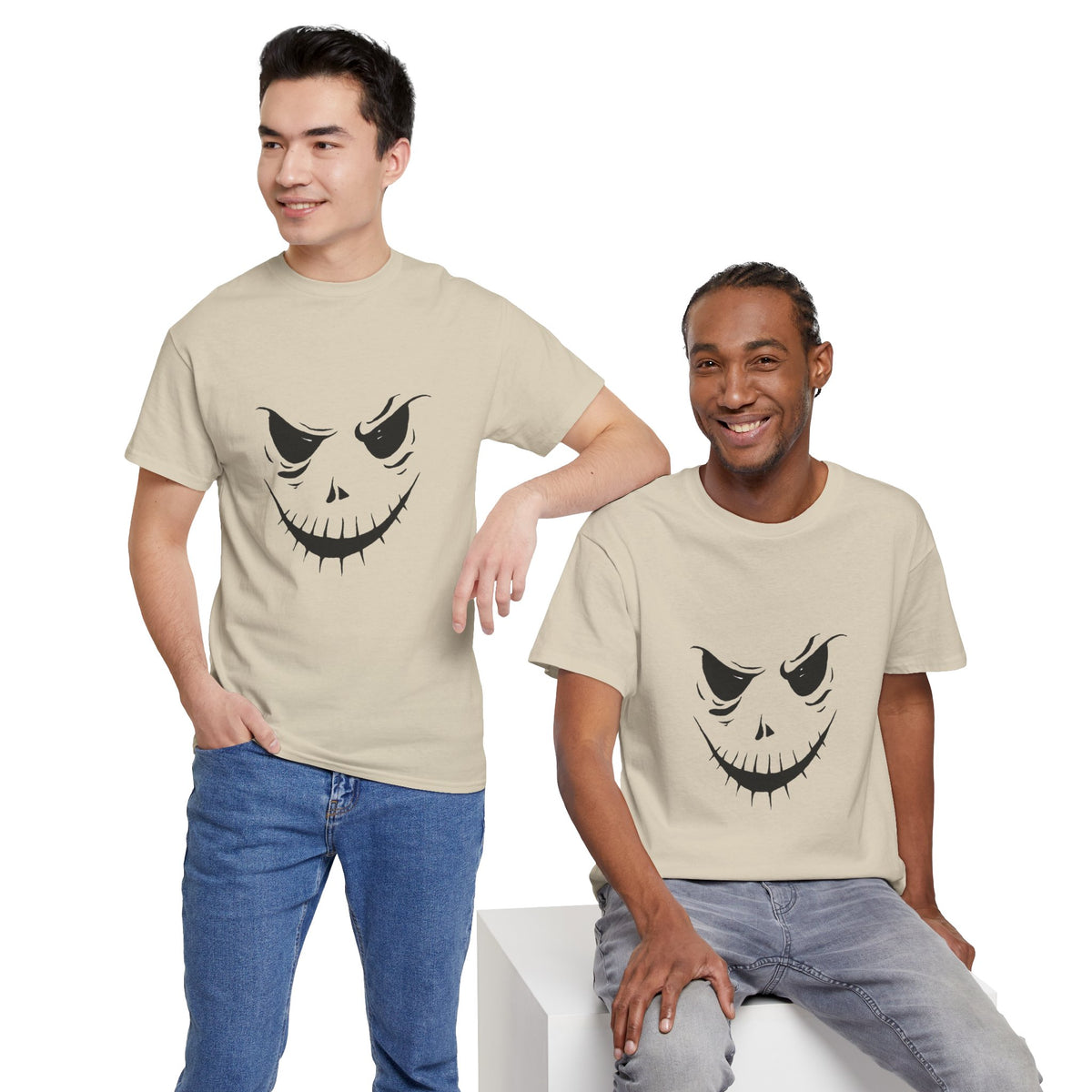 Spooky Grin T-Shirt — Jack Skellington-Inspired Halloween Tee