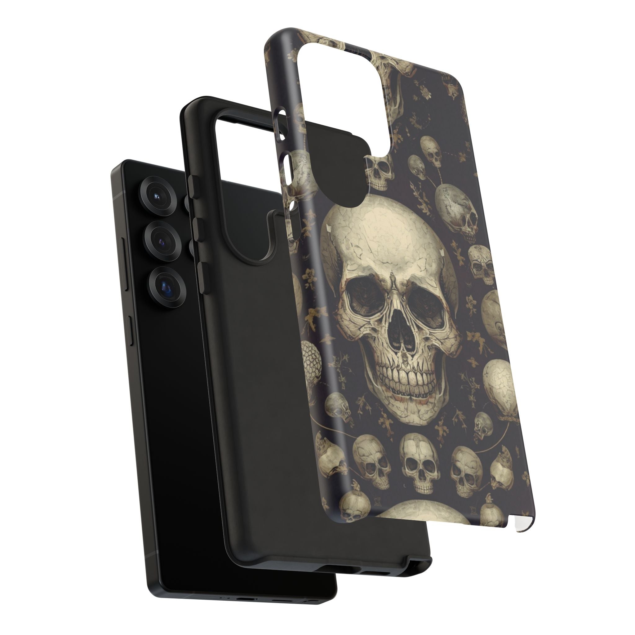 Skull Pattern Phone Case — Gothic Vintage Skull Design for iPhone