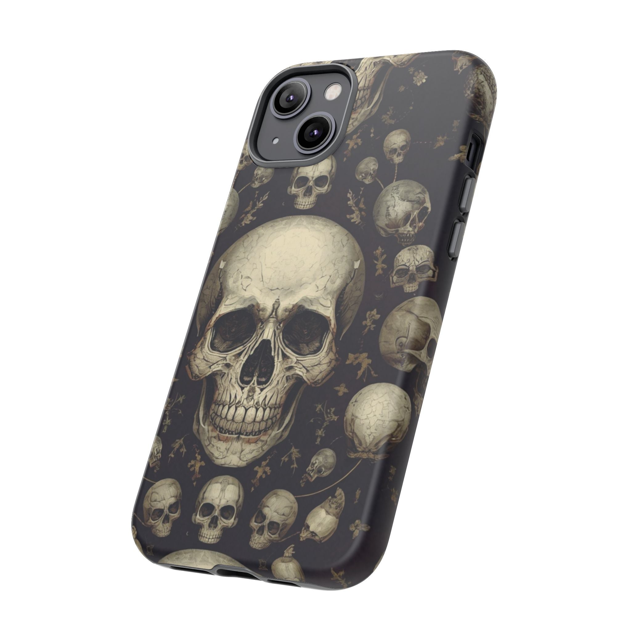 Skull Pattern Phone Case — Gothic Vintage Skull Design for iPhone