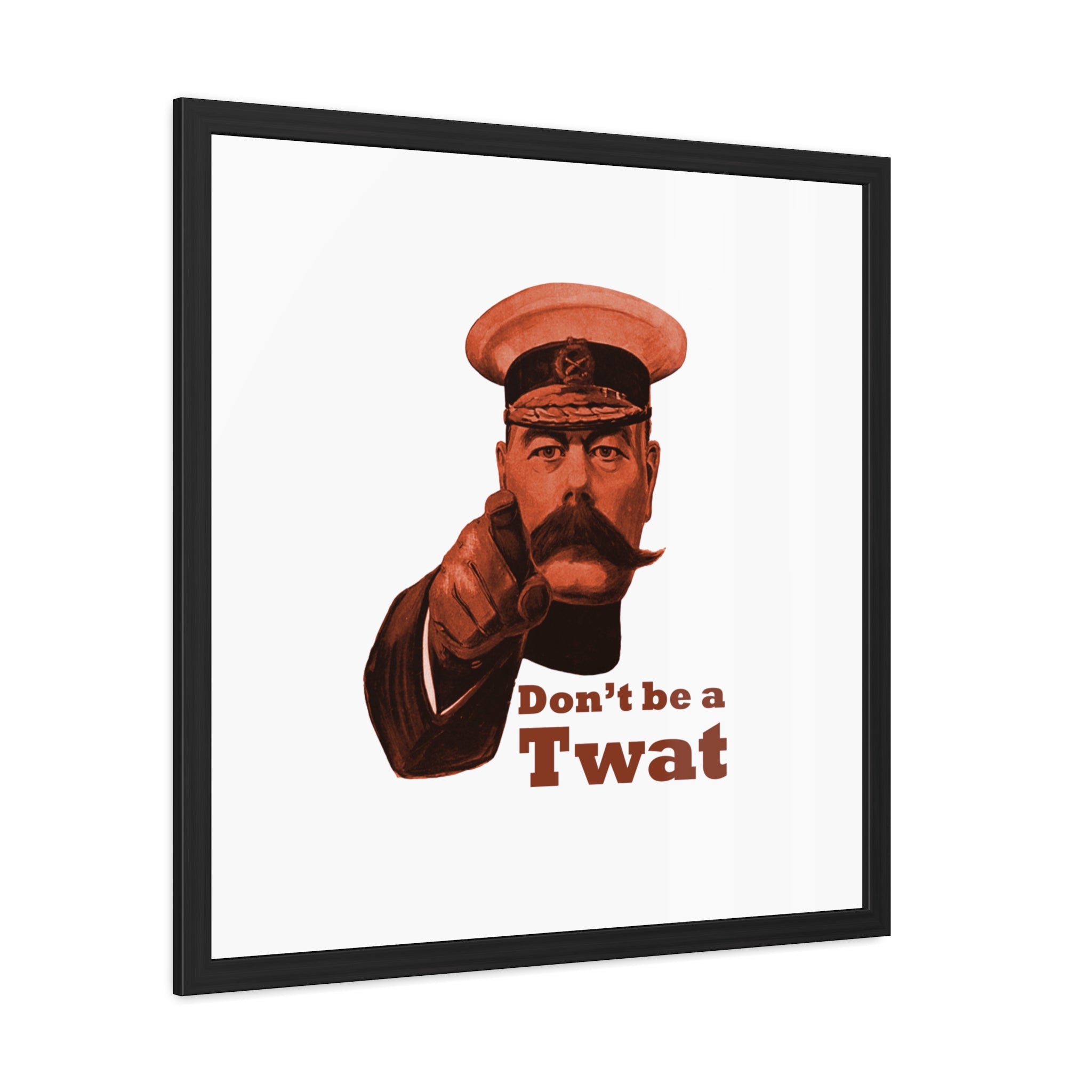 Framed Poster - Vintage 'Don't be a Twat' Humorous Wall Art